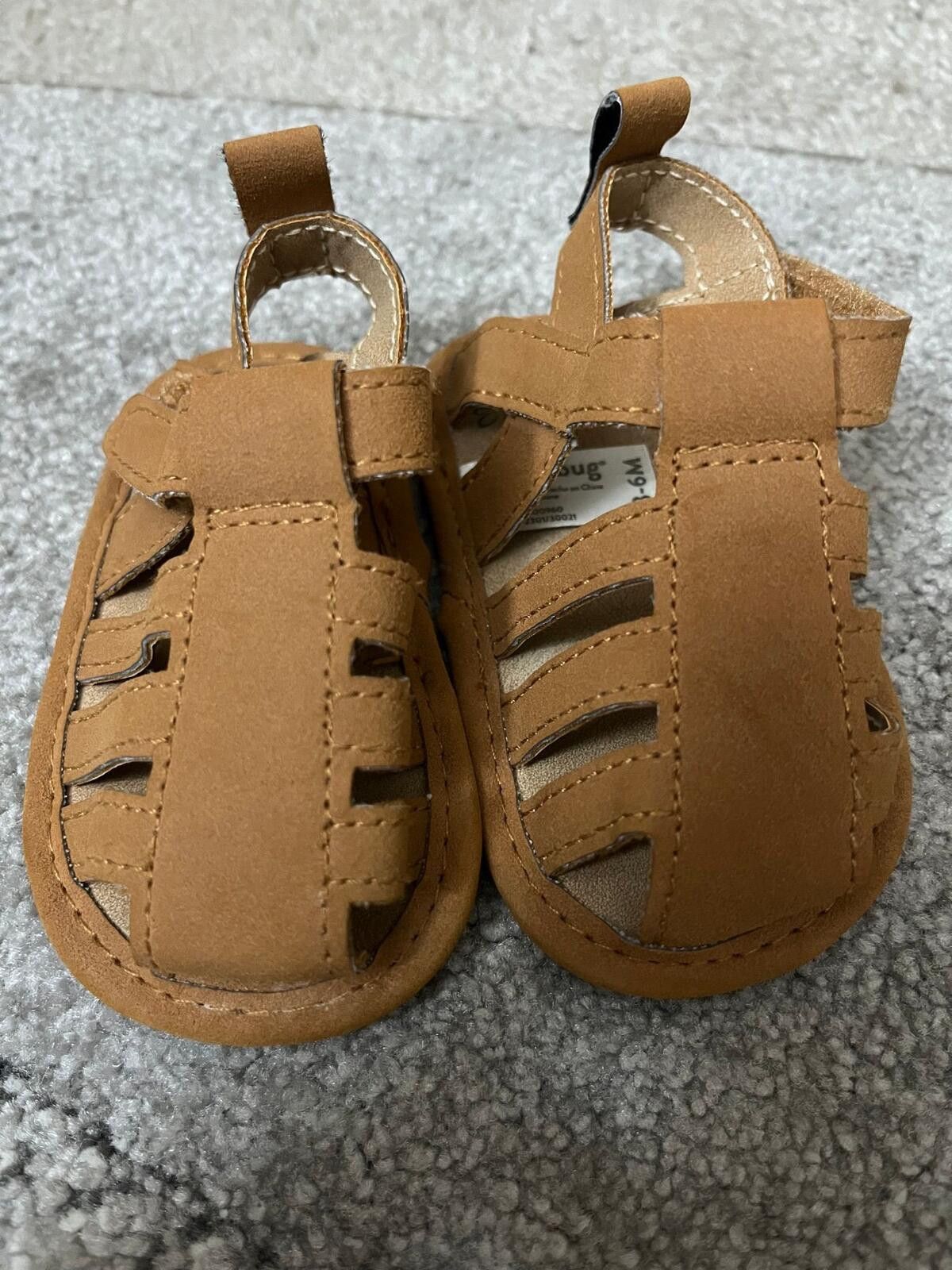 Other Tan Goldbug baby Sandals 3-6 Months Easy Lightweight Comfy Size ONE SIZE - 3 Thumbnail