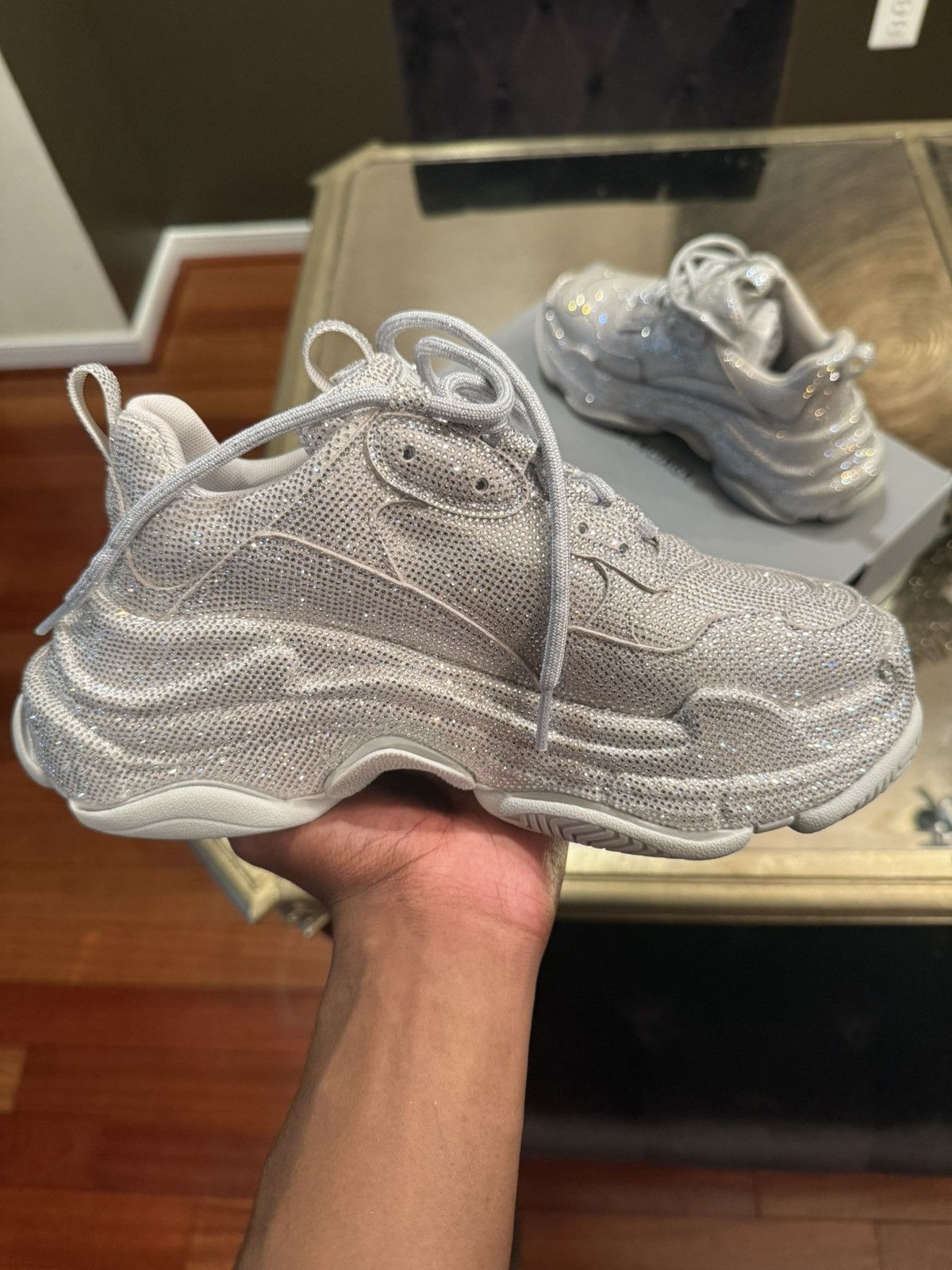 Balenciaga Balenciaga Swarovski Rhinestone Triple S Size US 8 / IT 38 - 2 Thumbnail