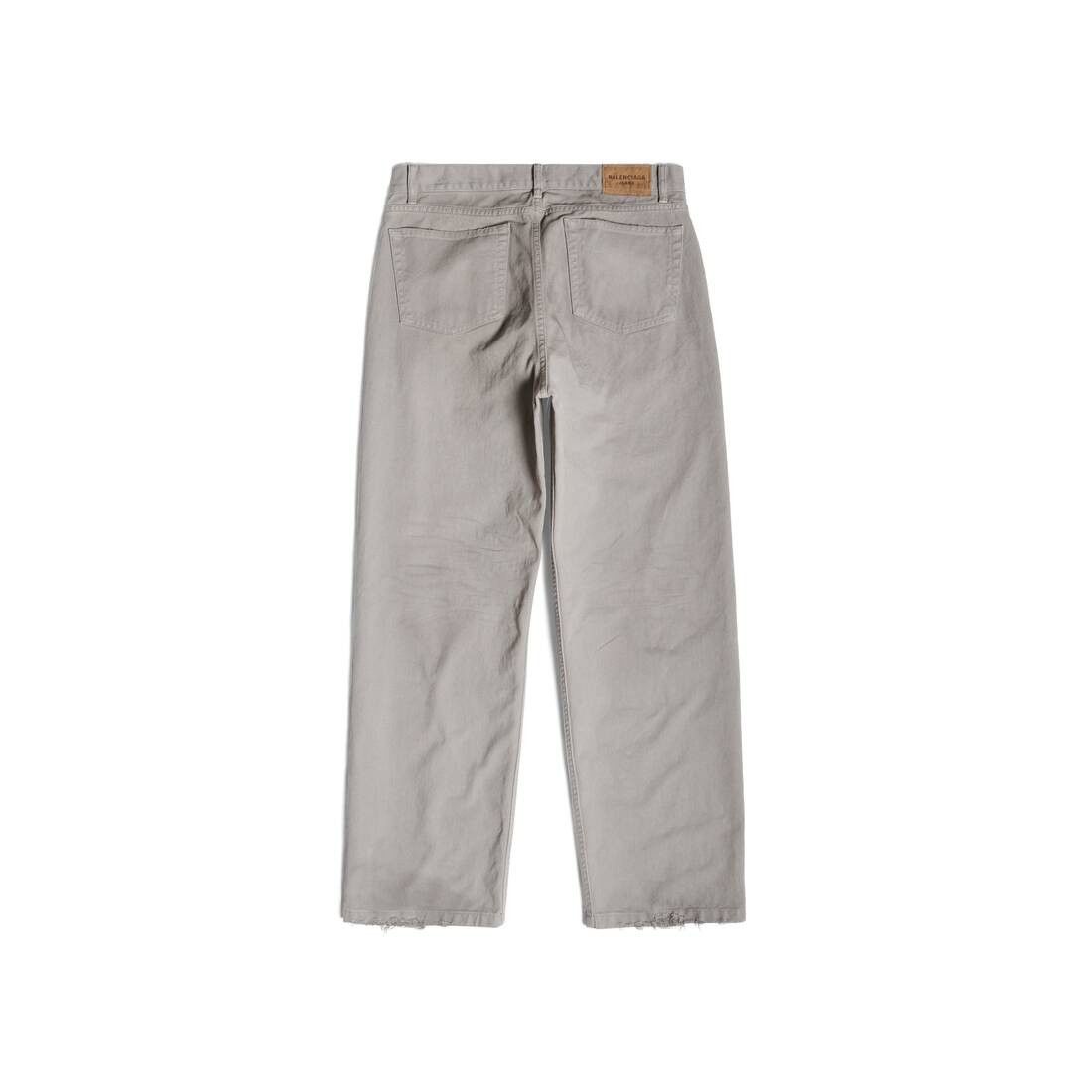 Balenciaga o1in1g0225 Large Jeans Pant in Beige Size 28" / US 6 / IT 42 - 2 Thumbnail