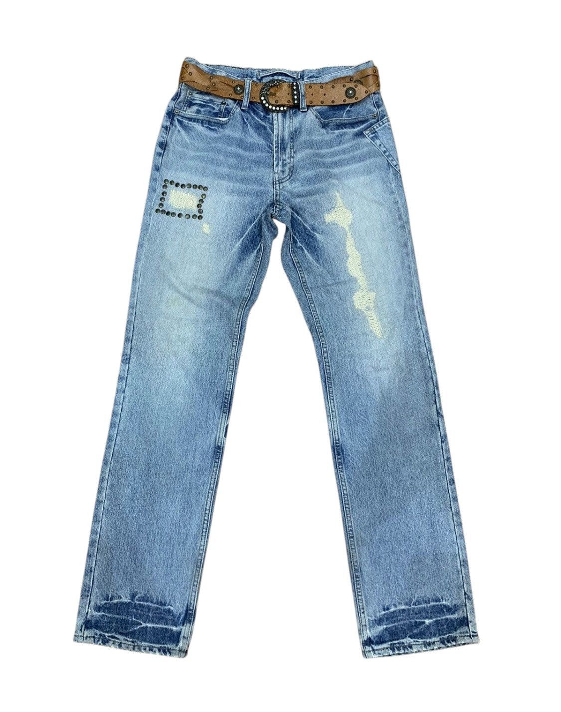 PPFM × Vintage 🔥Vintage PPFM jeans with sick studded belt Size US 30 / EU 46 - 1 Thumbnail