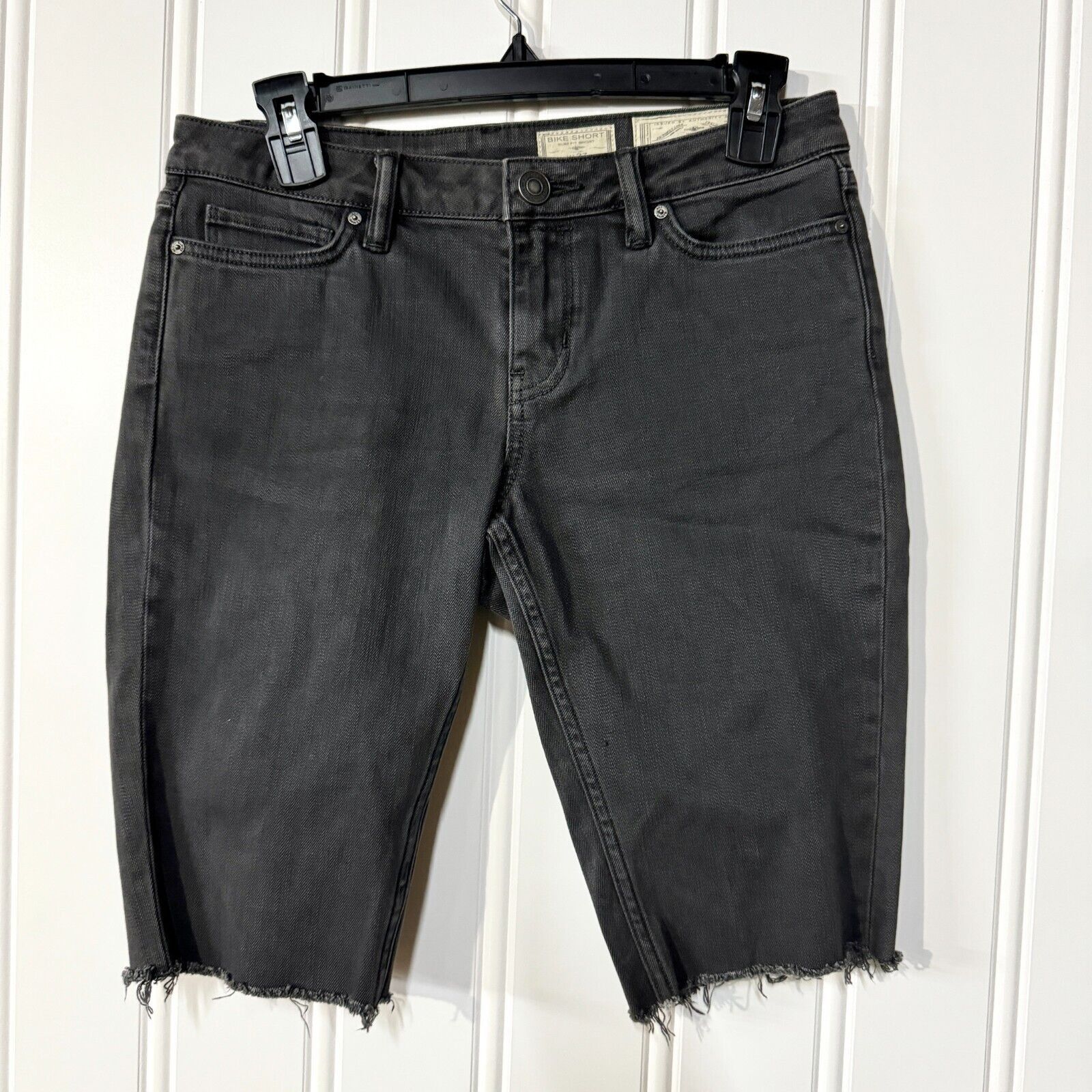 Allsaints ALLSAINTS Shorts Sz 27W Bike Short Slim Fitting Ripped Grey Size US 27 - 2 Thumbnail