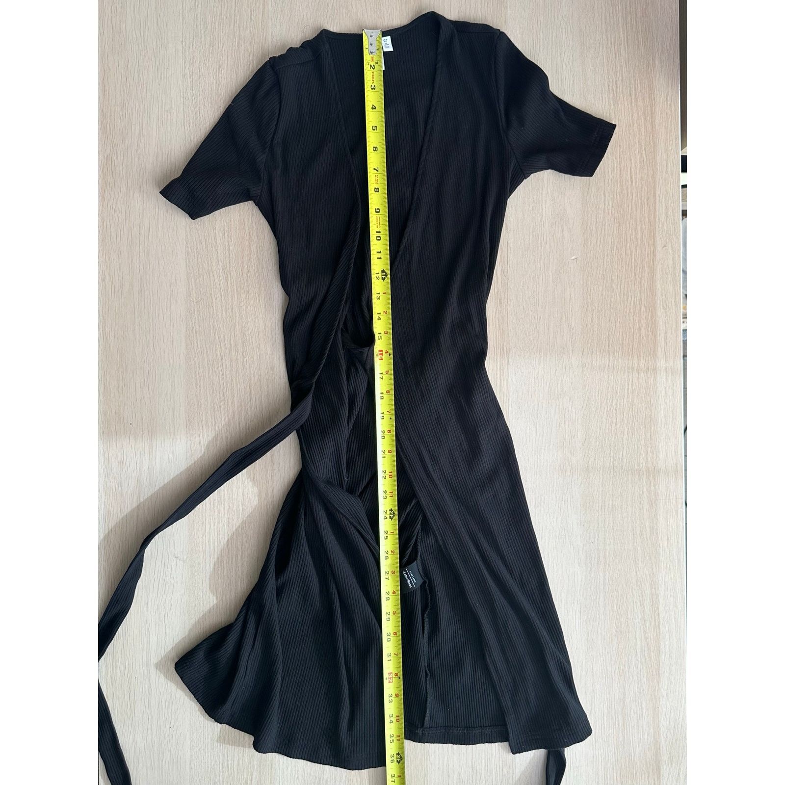 & Other Stories Cotton Black & Other Stories Black Wrap Dress - Size 2 -Mint Size XS / US 0-2 / IT 36-38 - 2 Thumbnail