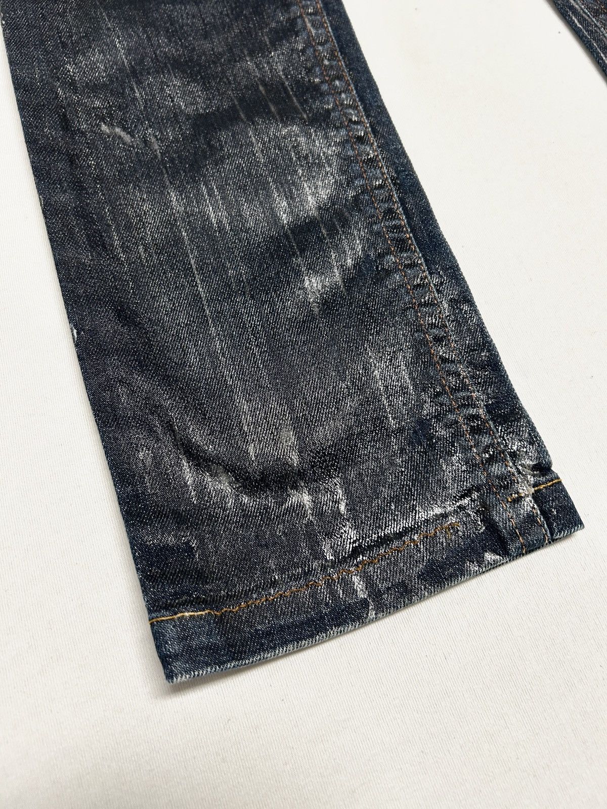 Jean Paul Gaultier 2000s Indigo Waxed Denim Jeans Size US 32 / EU 48 - 7 Thumbnail