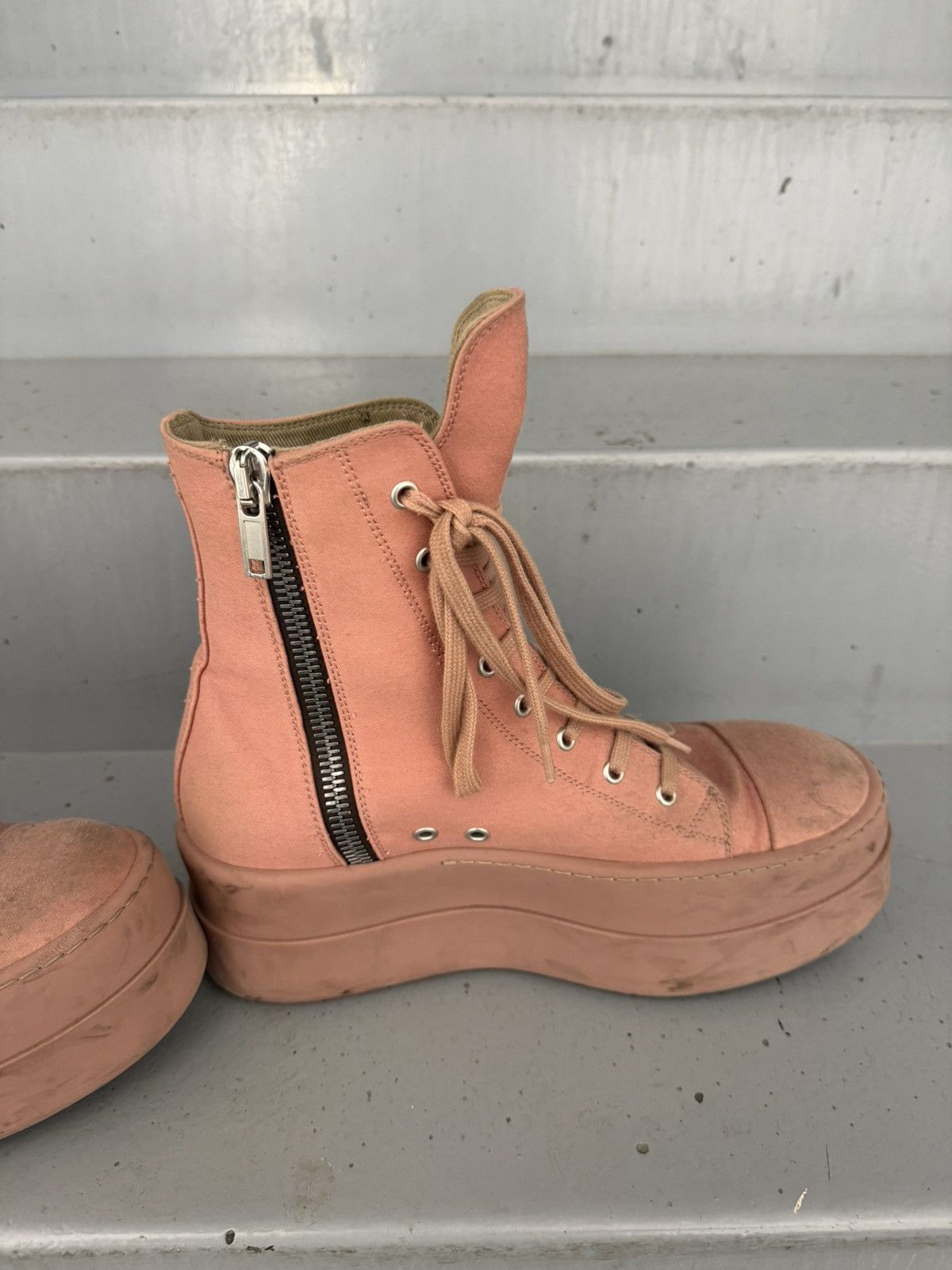 Rick Owens Drkshdw Rick Owens Drkshdw Double Bumper Ramones Size US 10 / EU 43 - 4 Thumbnail