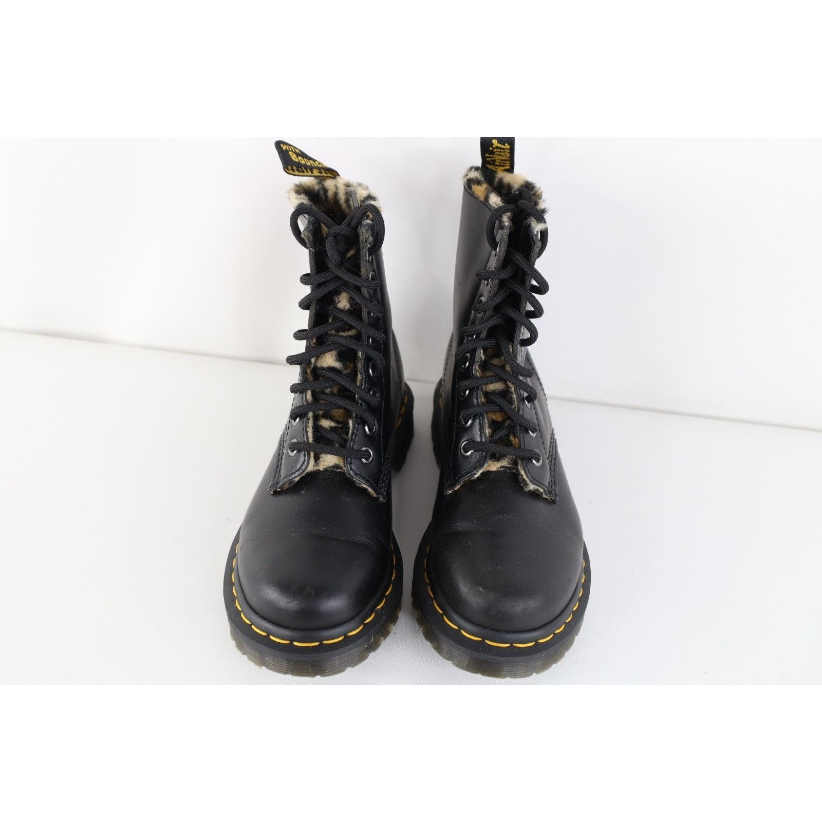 Dr. Martens Vintage 90s Dr Martens Doc Martens Leopard Fur Lined Boots Size US 5 / IT 35 - 2 Thumbnail