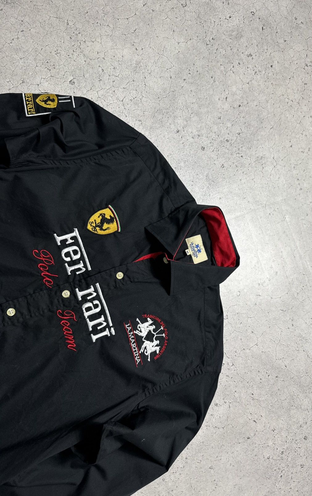 La Martina La Martina Ferrari Racing Button Up Shirt Black Size M Size US M / EU 48-50 / 2 - 7 Thumbnail