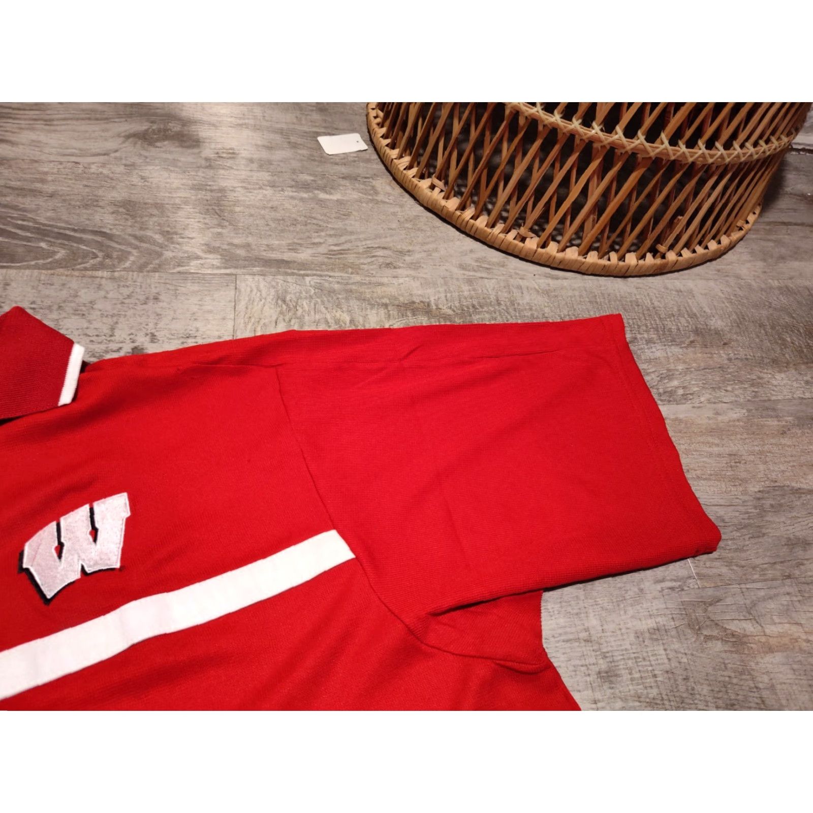 Adidas Vtg Adidas Climalite Wisconsin Badgers Soccer Shirt Made In USA 2XL Red White Size US XXL / EU 58 / 5 - 4 Thumbnail