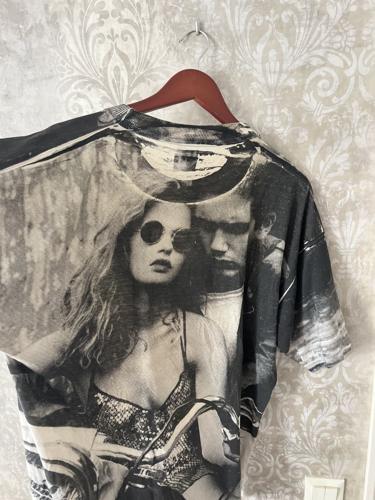 Vintage Vintage 90s All Over Print Biker Tee Graphic Harley Style Size US XL / EU 56 / 4 - 13 Thumbnail