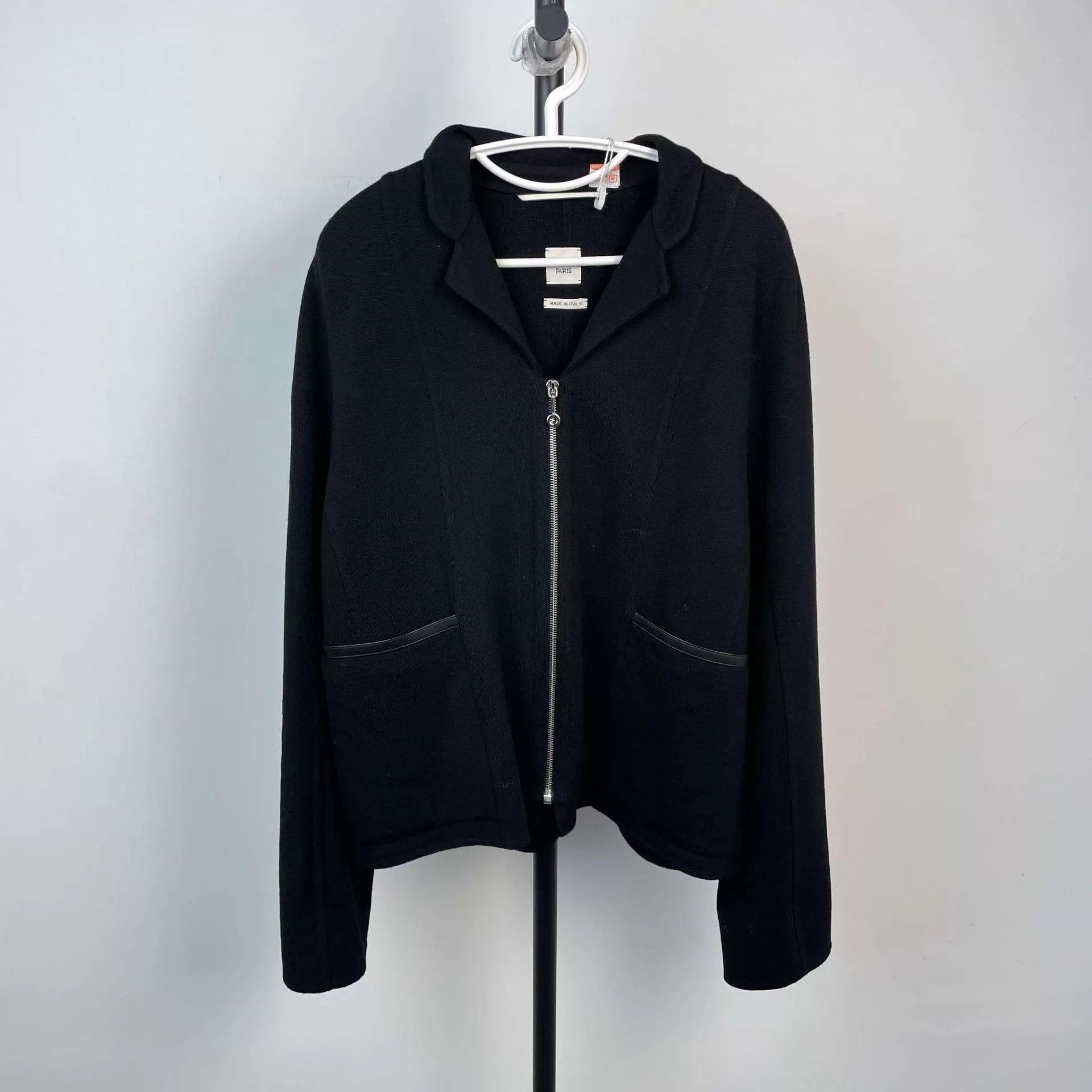 Hermes Hermès Wool Knit Short Black Coat 40 Size S / US 4 / IT 40 - 1 Thumbnail