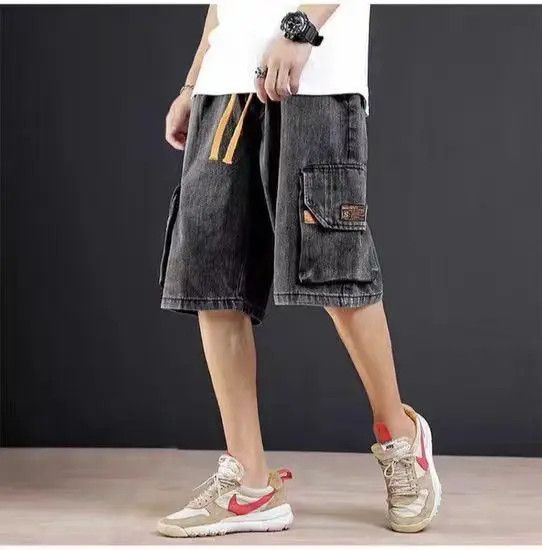 VIBE Street Hip Hop Vintage Loose Fit Denim Shorts Size US 32 / EU 48 - 3 Thumbnail
