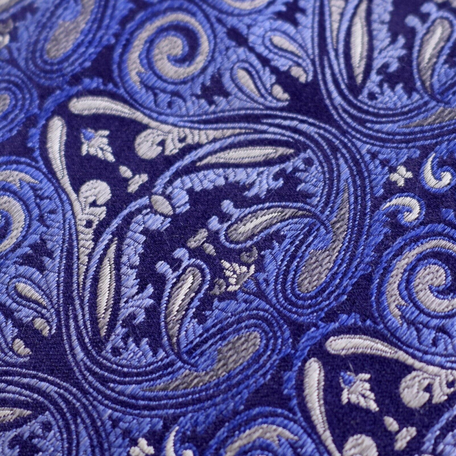 Van Heusen Van Heusen Blue Paisley Woven Silk Tie Size ONE SIZE - 2 Thumbnail