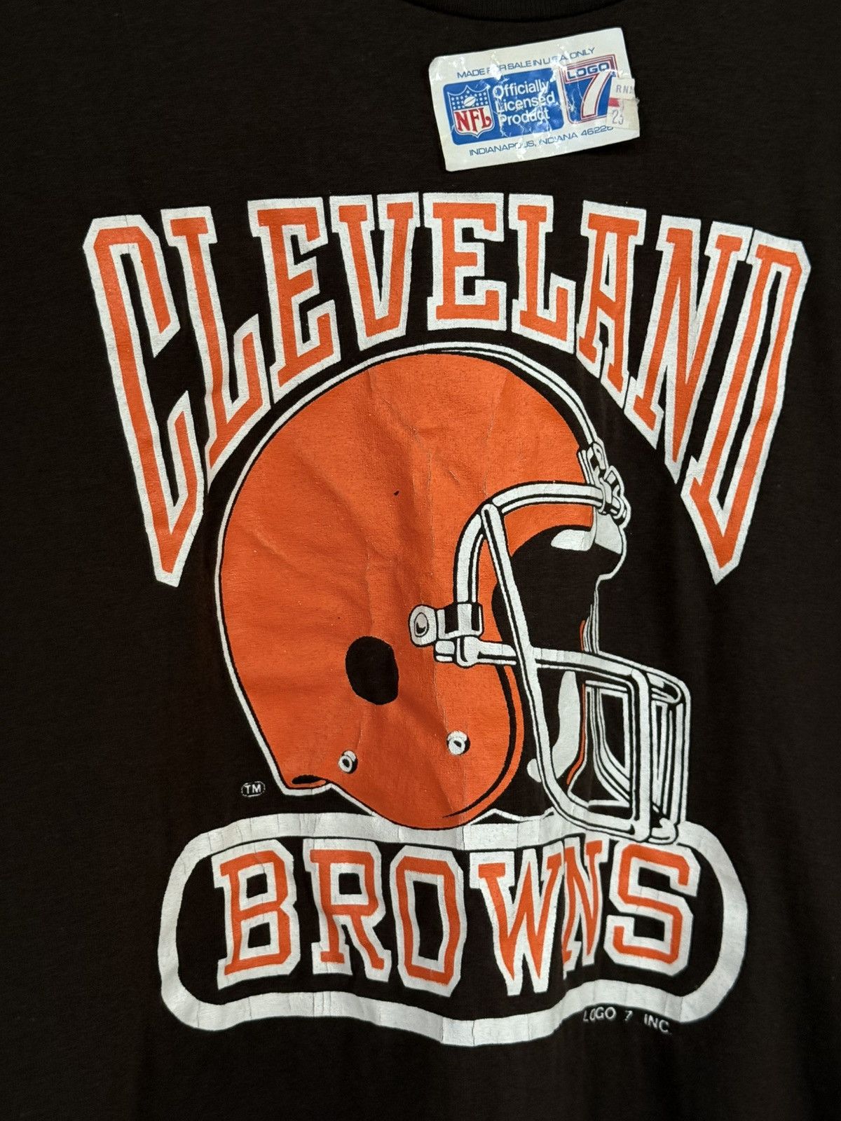 Vintage RARE Vintage Cleveland Browns Ohio NFL Logo 7 Tag DEAD STOCK Size US XL / EU 56 / 4 - 6 Thumbnail