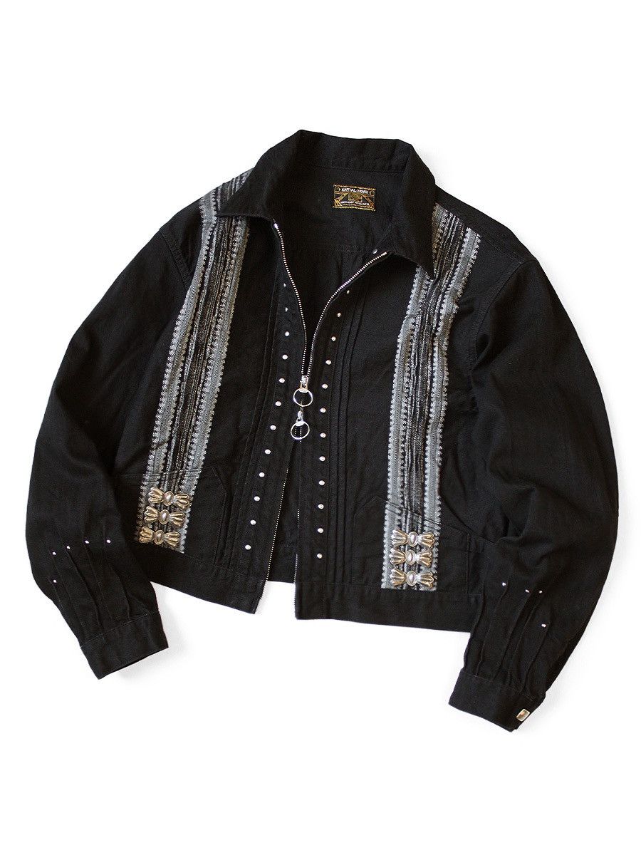 Japanese Brand × Kapital Kapital Boro T-Back Drizzler Zip Jacket