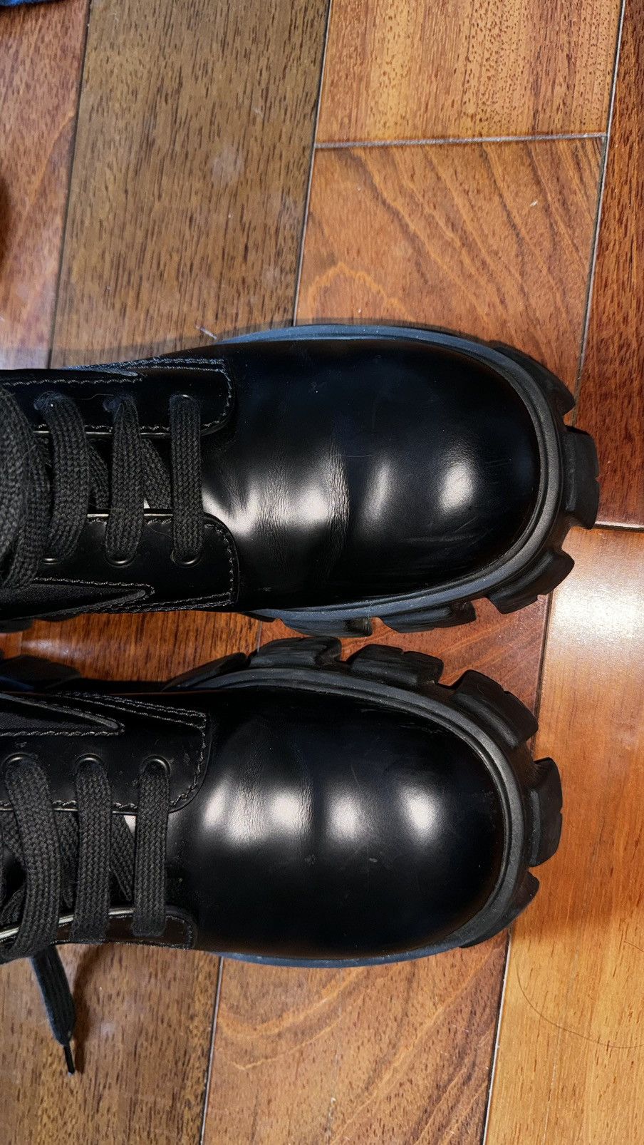 Prada Prada Monolith brushed leather renylon combat boot Size US 10.5 / EU 43-44 - 8 Thumbnail