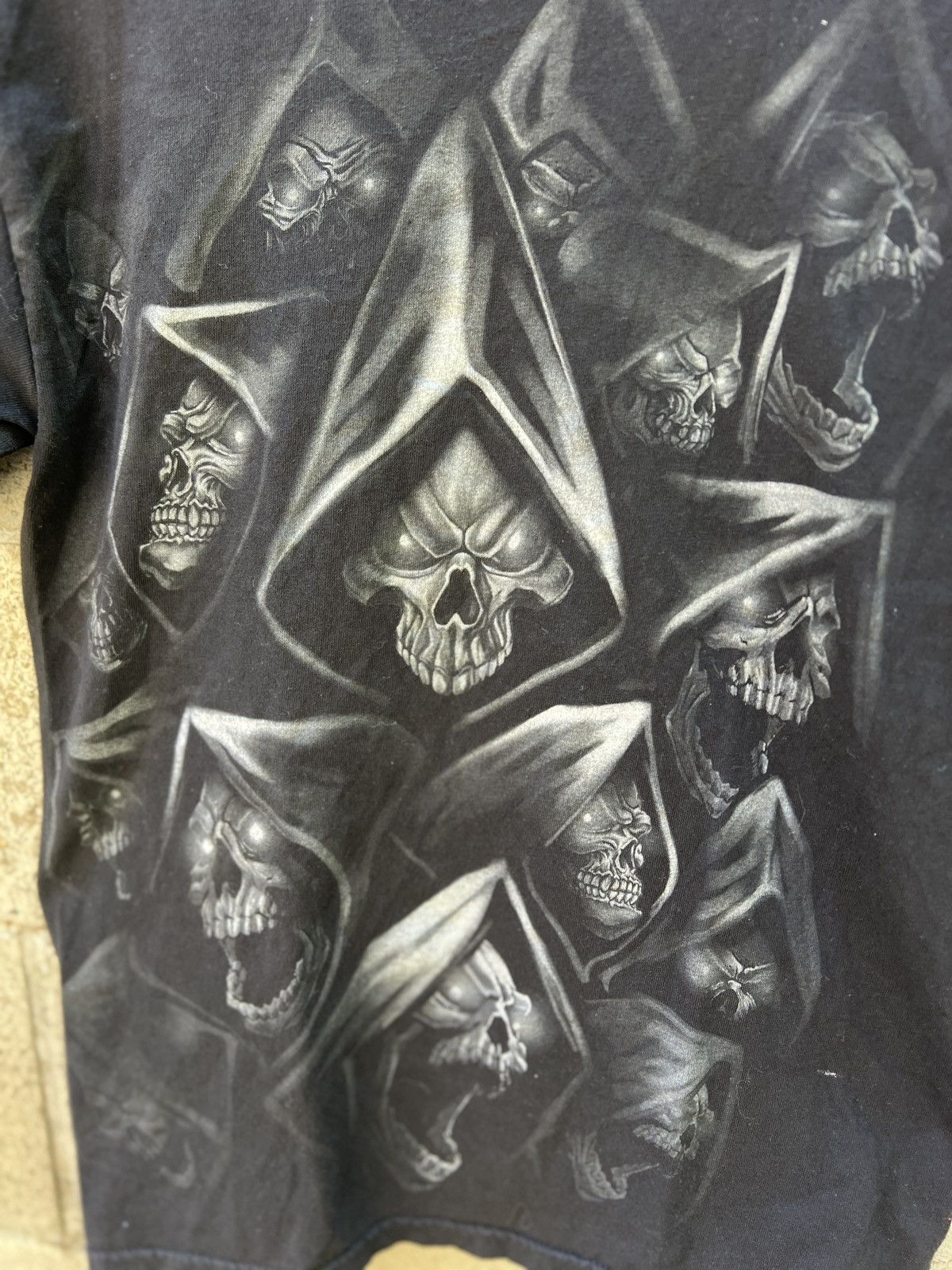 Vintage Y2K Jesse Pinkman Core Grim Reaper Skull Tee Size US M / EU 48-50 / 2 - 3 Thumbnail