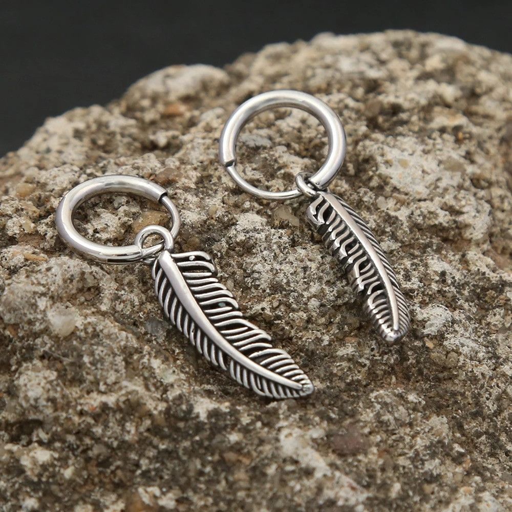 Japanese Brand × Vintage Creative Feather Earrings Size ONE SIZE - 1 Thumbnail