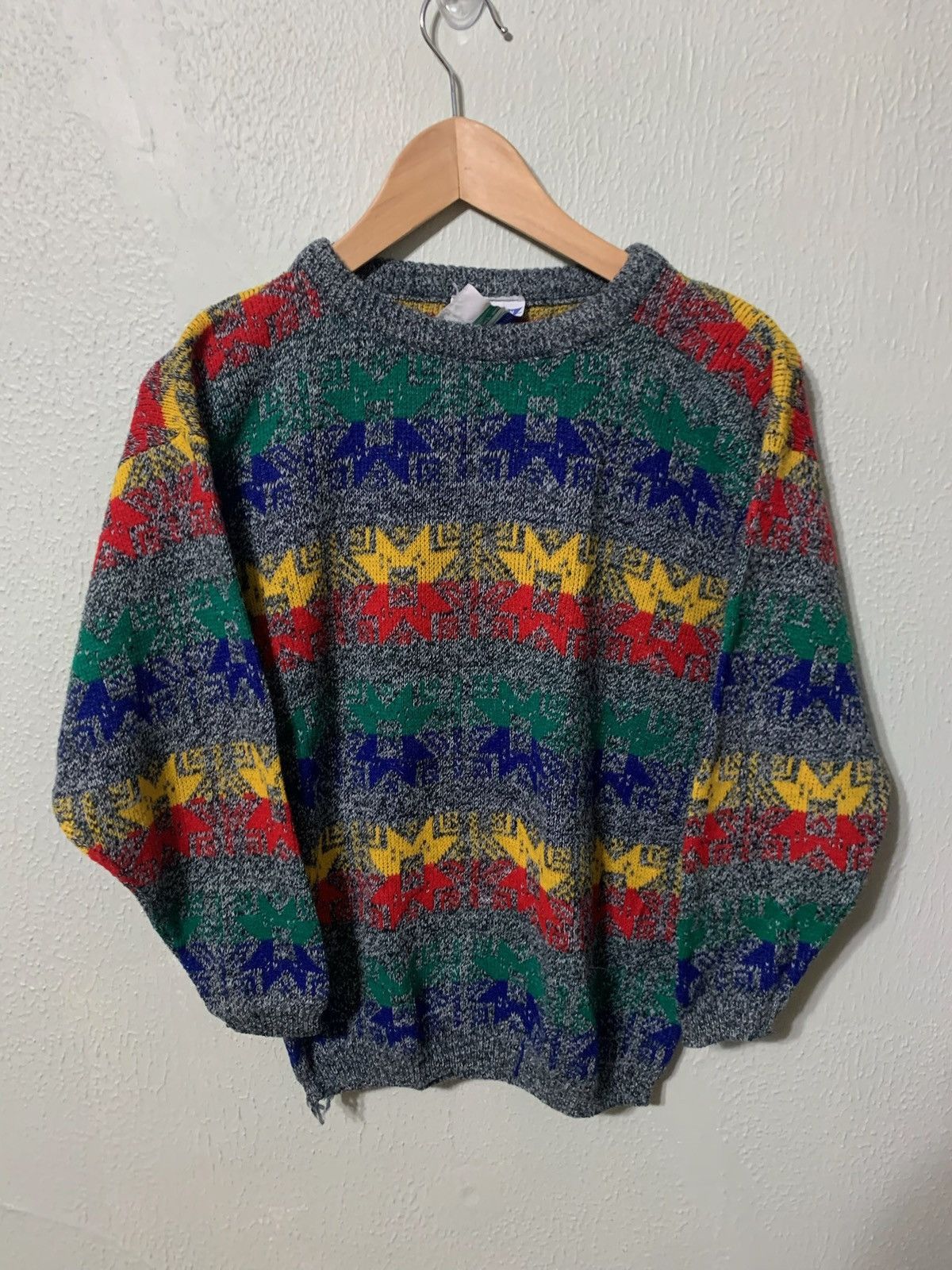 Vintage Vintage Rainbow Flake Band Knit Sweater Size US XS / EU 42 / 0 - 1 Thumbnail