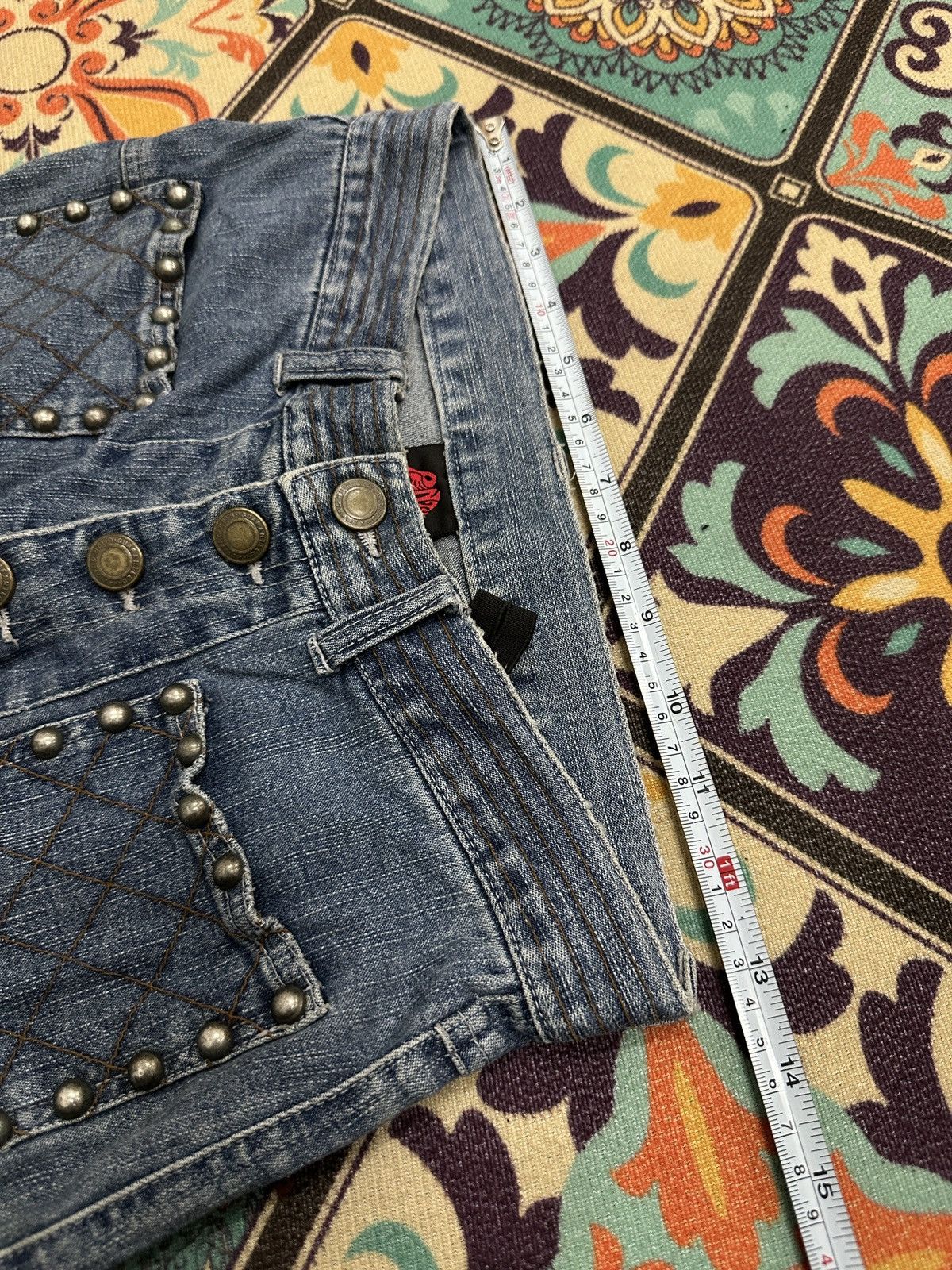 Seditionaries Penty Punk Reconstructed Studded Flare Denim Pant Size US 27 - 12 Thumbnail