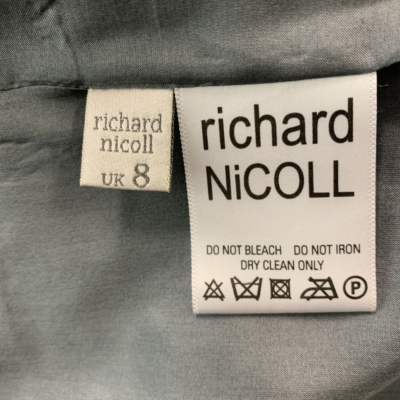 Other RICHARD NICOLL Green Black White Wool Cashmere Dress Size M / US 6-8 / IT 42-44 - 4 Thumbnail