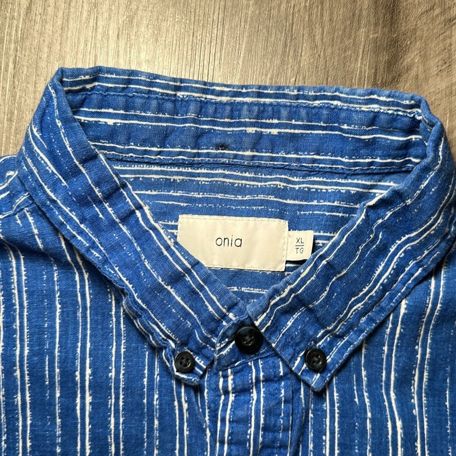 Onia Onia Linen Blend Short Sleeve Button Down - XL Size US XL / EU 56 / 4 - 7 Thumbnail