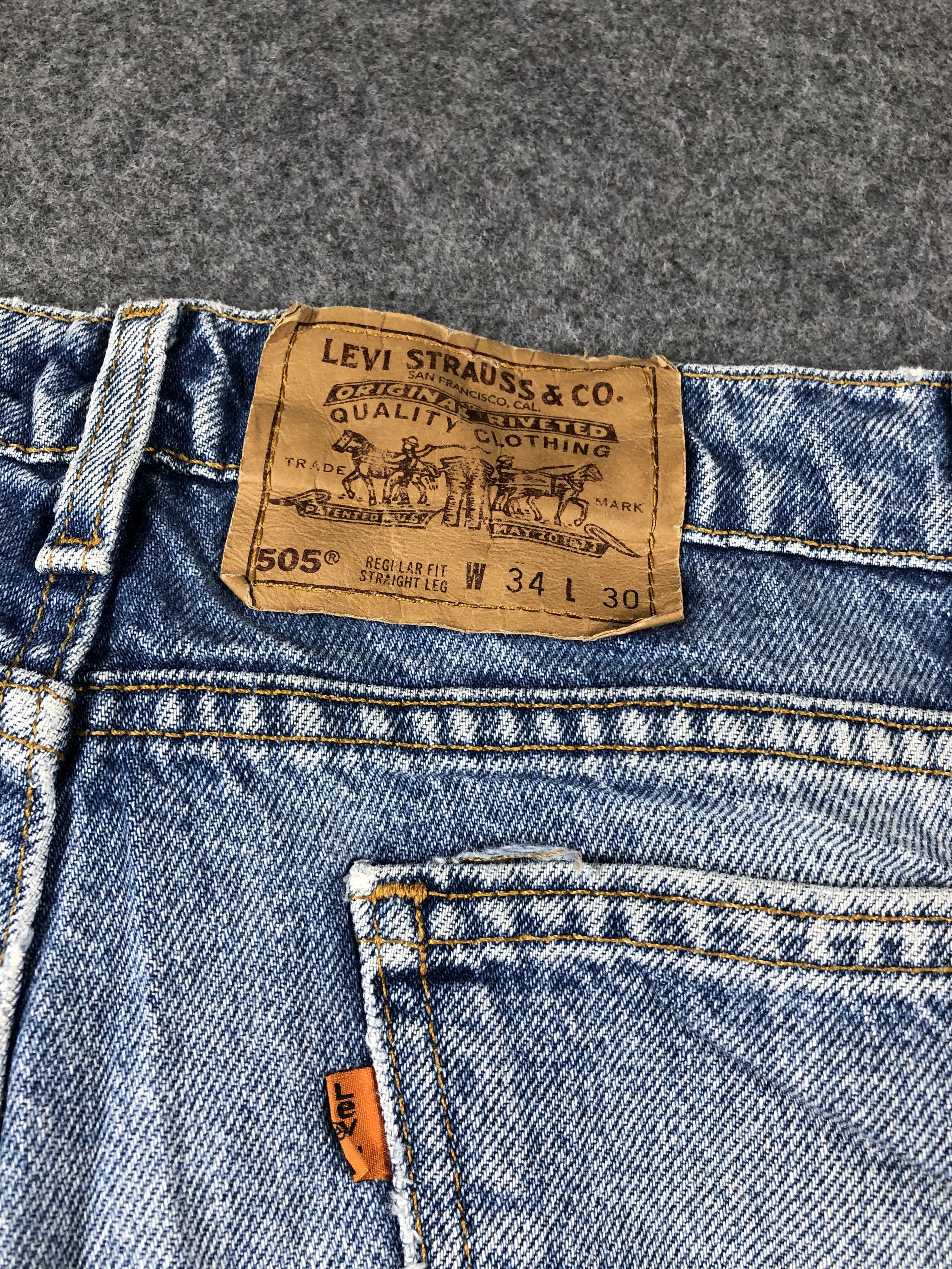 Levi's × Vintage Vintage Levis Jeans 505 Orange Tab Denim-JM645 Size US 33 - 6 Thumbnail