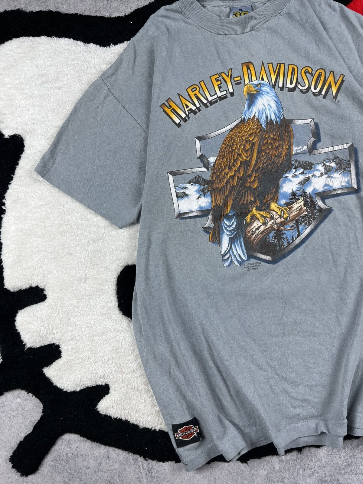Harley Davidson Vintage Harley Davidson 1990 3D Emblem USA Eagle Y2K Tee Size US XL / EU 56 / 4 - 2 Thumbnail