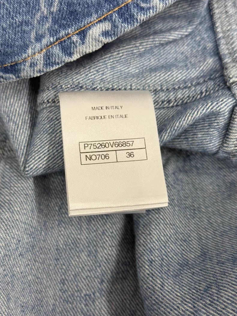 Chanel Chanel 23A blue camelia dark pattern lapel pleated denim j Size XS / US 0-2 / IT 36-38 - 5 Thumbnail