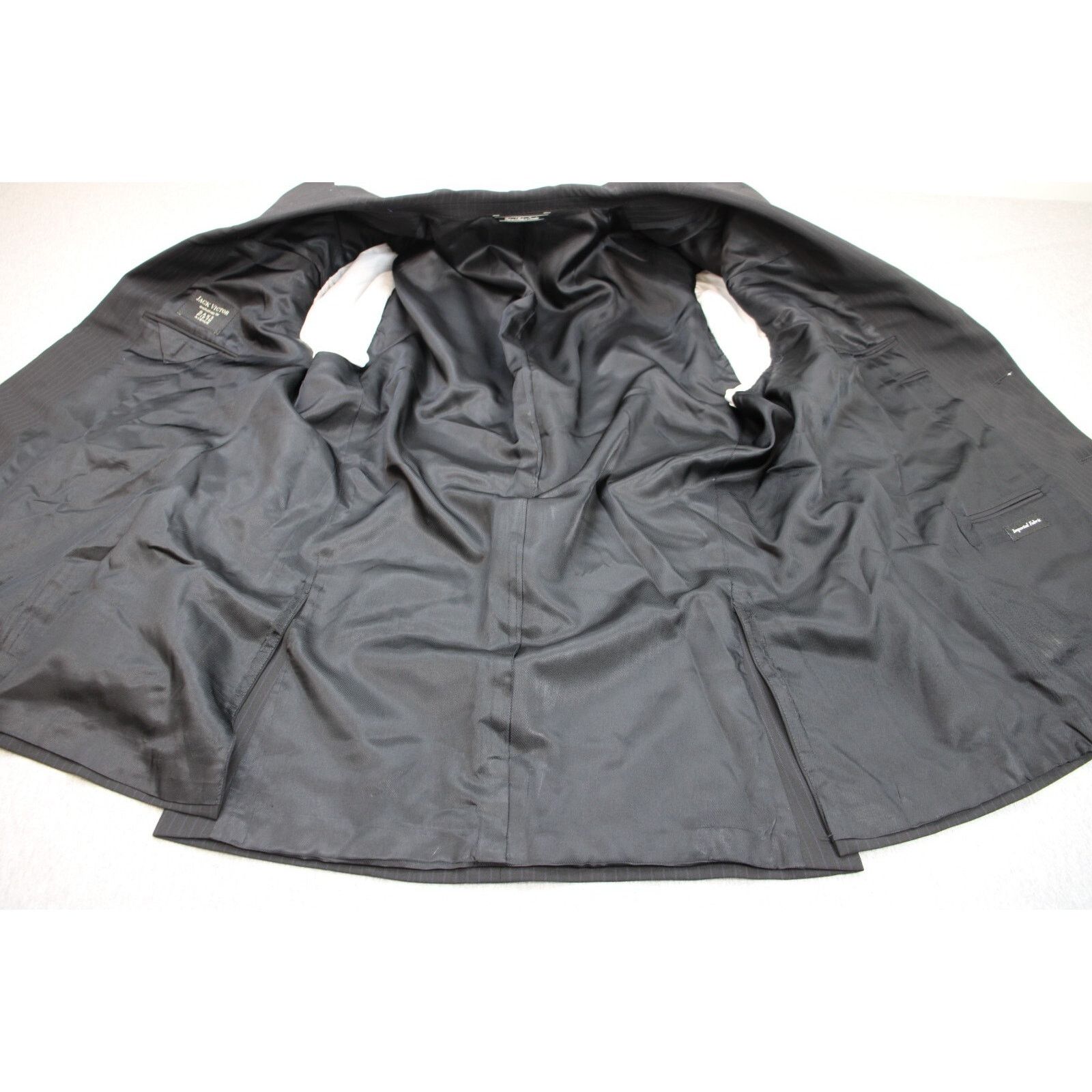 Jack Victor Blazer Men 50R Black Notch Lapel Single Breasted