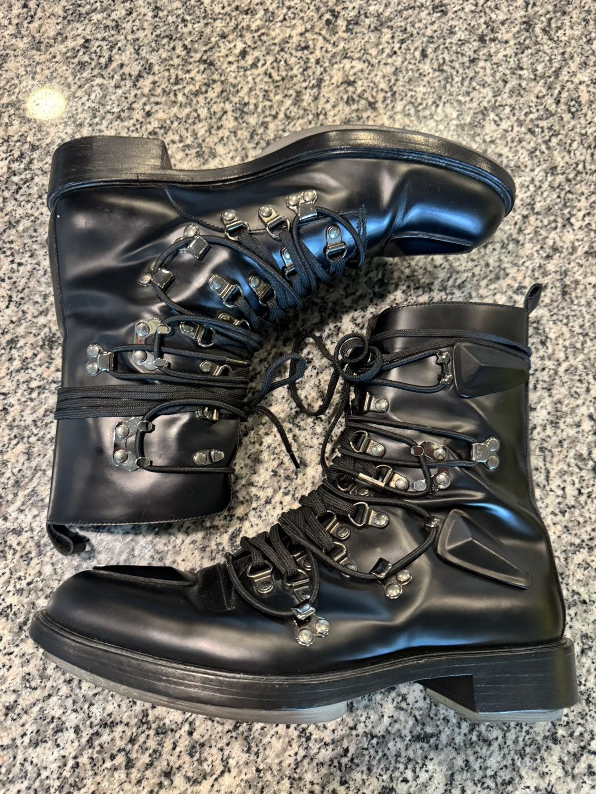 Raf Simons Raf Simons FW11 Multi-Lace Combat Boots EU40 Size US 7 / EU 40 - 2 Thumbnail