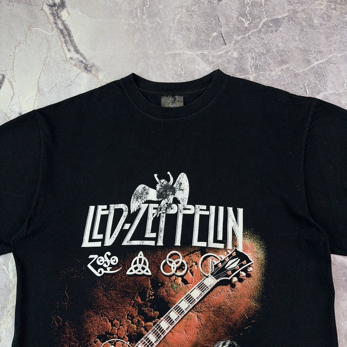 Band Tees × Led Zeppelin Vintage 00s Led Zeppelin T shirt Big Logo Zoso Rock Merch M Size US M / EU 48-50 / 2 - 6 Thumbnail