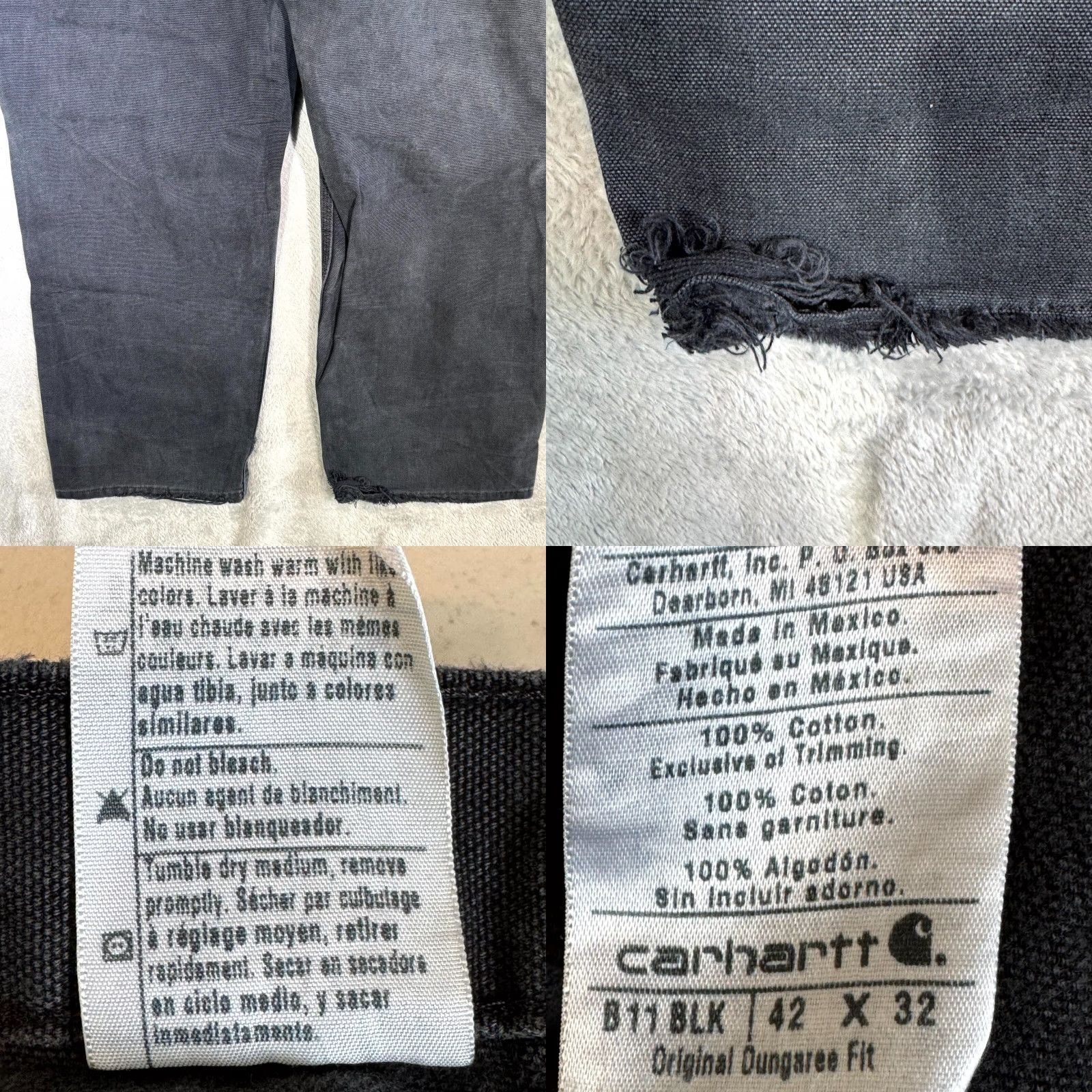 Carhartt Carhartt Jeans Carpenter Jeans 42x32 Black Denim Straight Leg 5-Pocket Mens Carhartt Carpenter Jeans 42x32 Black Denim Straight Leg Size US 42 / EU 58 - 9 Thumbnail