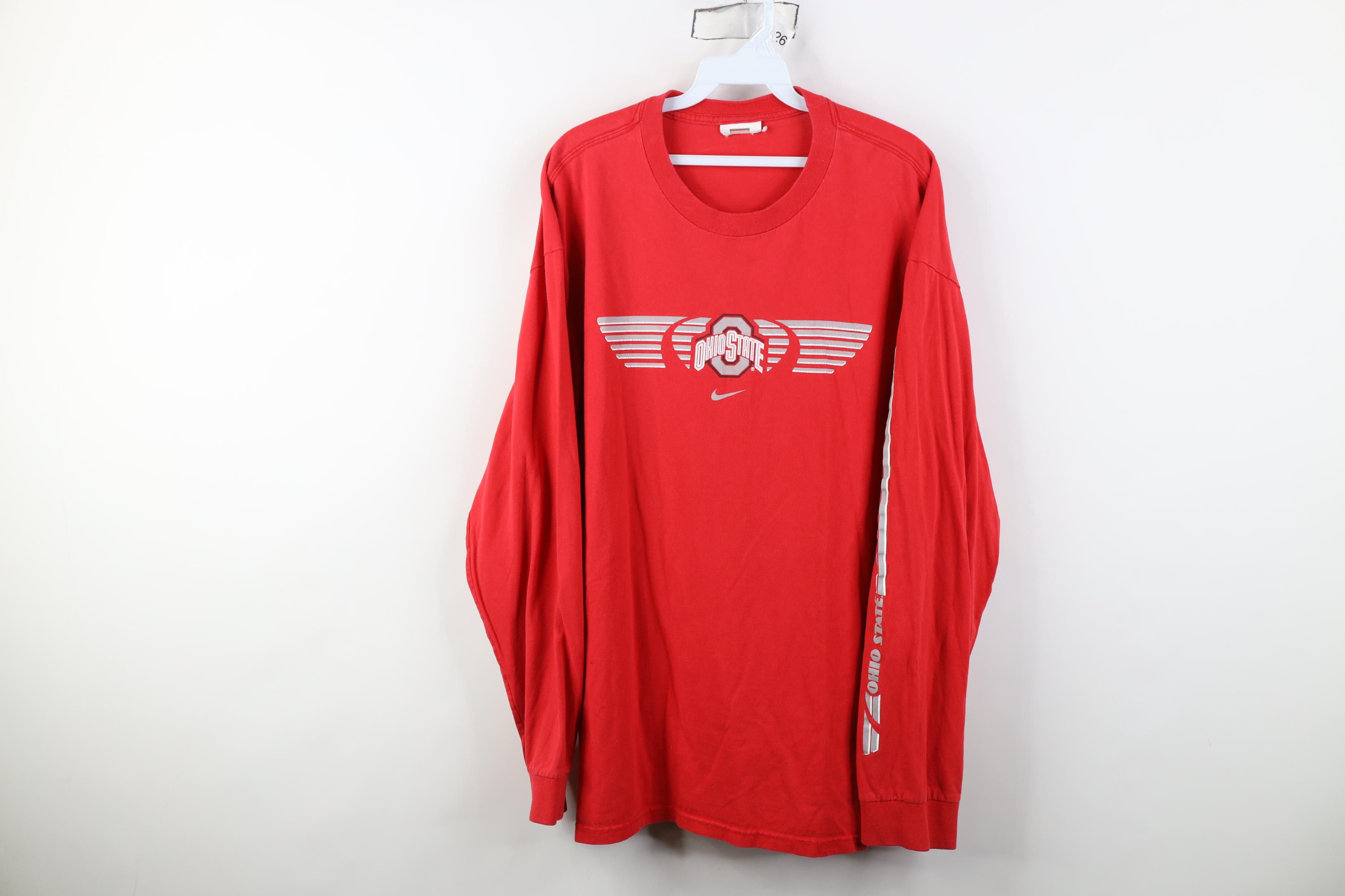 Nike Vintage Nike Center Swoosh Ohio State University T-Shirt Size US XL / EU 56 / 4 - 1 Thumbnail