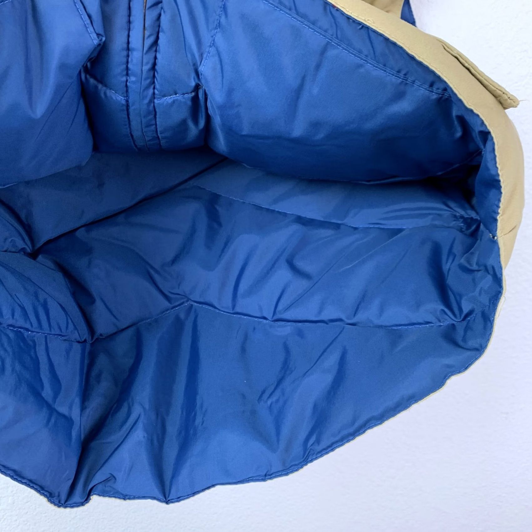 Vintage VINTAGE Franconia Vest Puffer Mens L Quilted Full Zip Stand-Up Collar Tan Blue WINTER OUTDOOR Retro Classic Travel Workwear Hiking Size US L / EU 52-54 / 3 - 4 Thumbnail