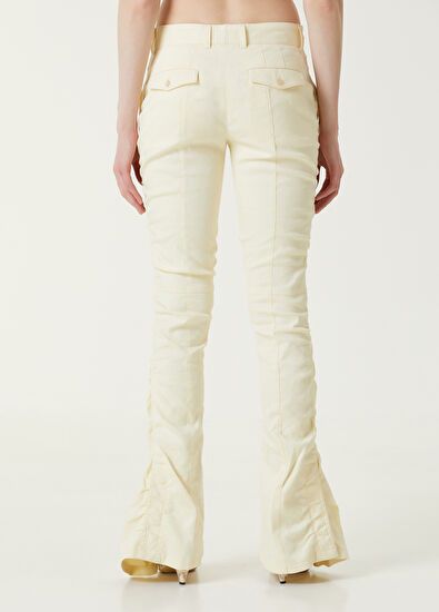 Acne Studios o1y0725 Casual Pant in Cream Size 26" / US 2 / IT 38 - 3 Thumbnail