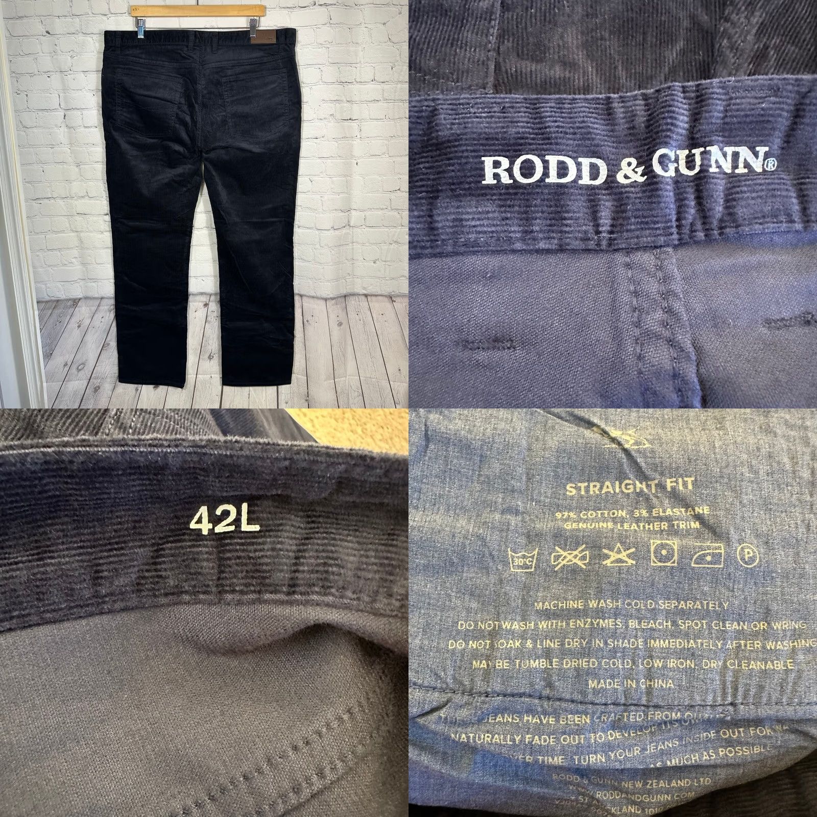 Rodd & Gunn Rodd & Gunn Stirling 2 Straight Jean Navy Corduroy Pants Mens 42x34 New Size US 42 / EU 58 - 8 Thumbnail