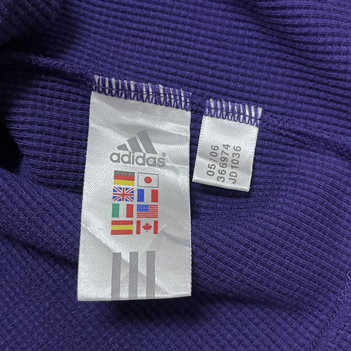 Adidas × Vintage Vintage Adidas 3 Stripes Patches Waffle Tracktop Size US S / EU 44-46 / 1 - 10 Thumbnail