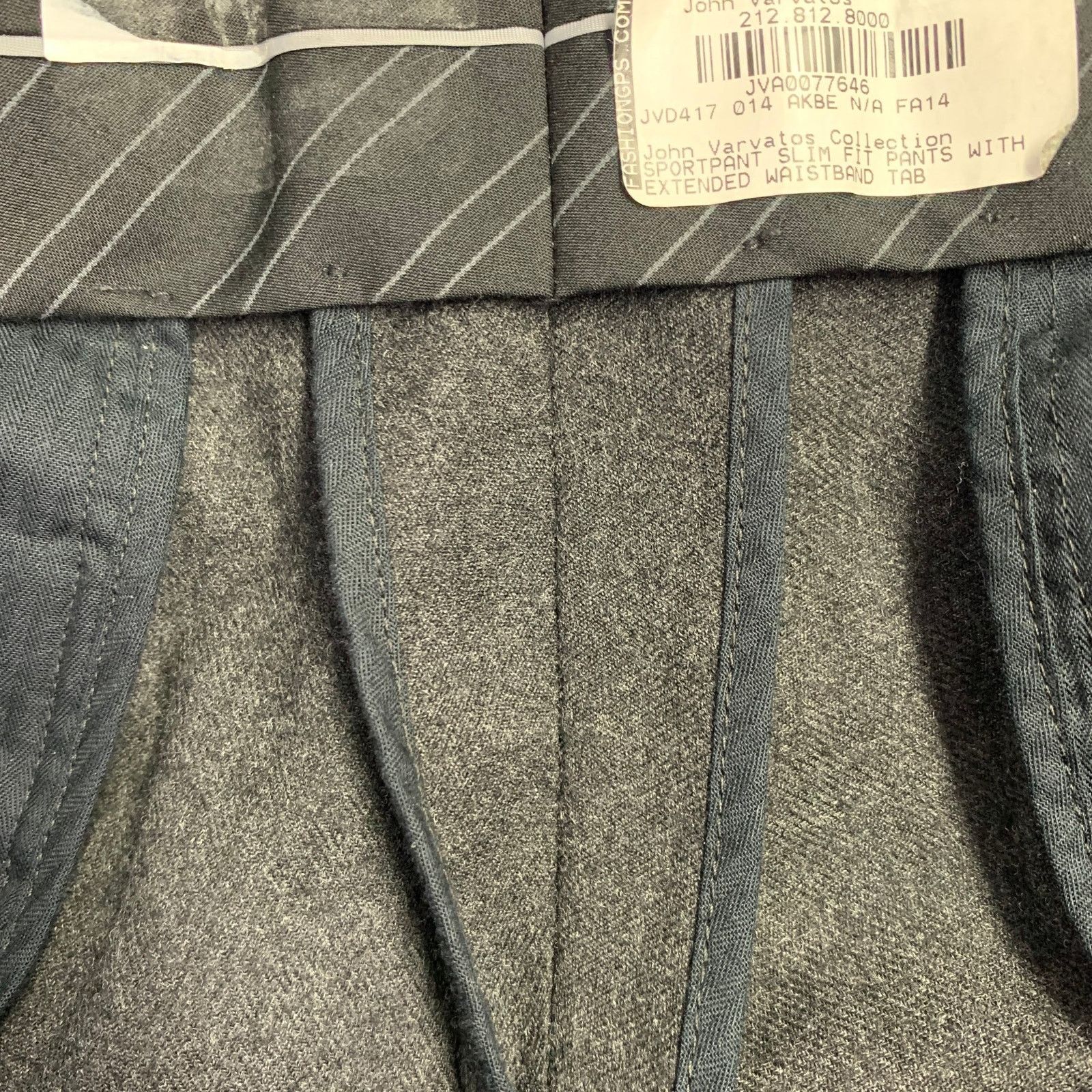 John Varvatos Size 32 Grey Heather Wool Flat Front Dress Pants Size US 32 / EU 48 - 5 Thumbnail