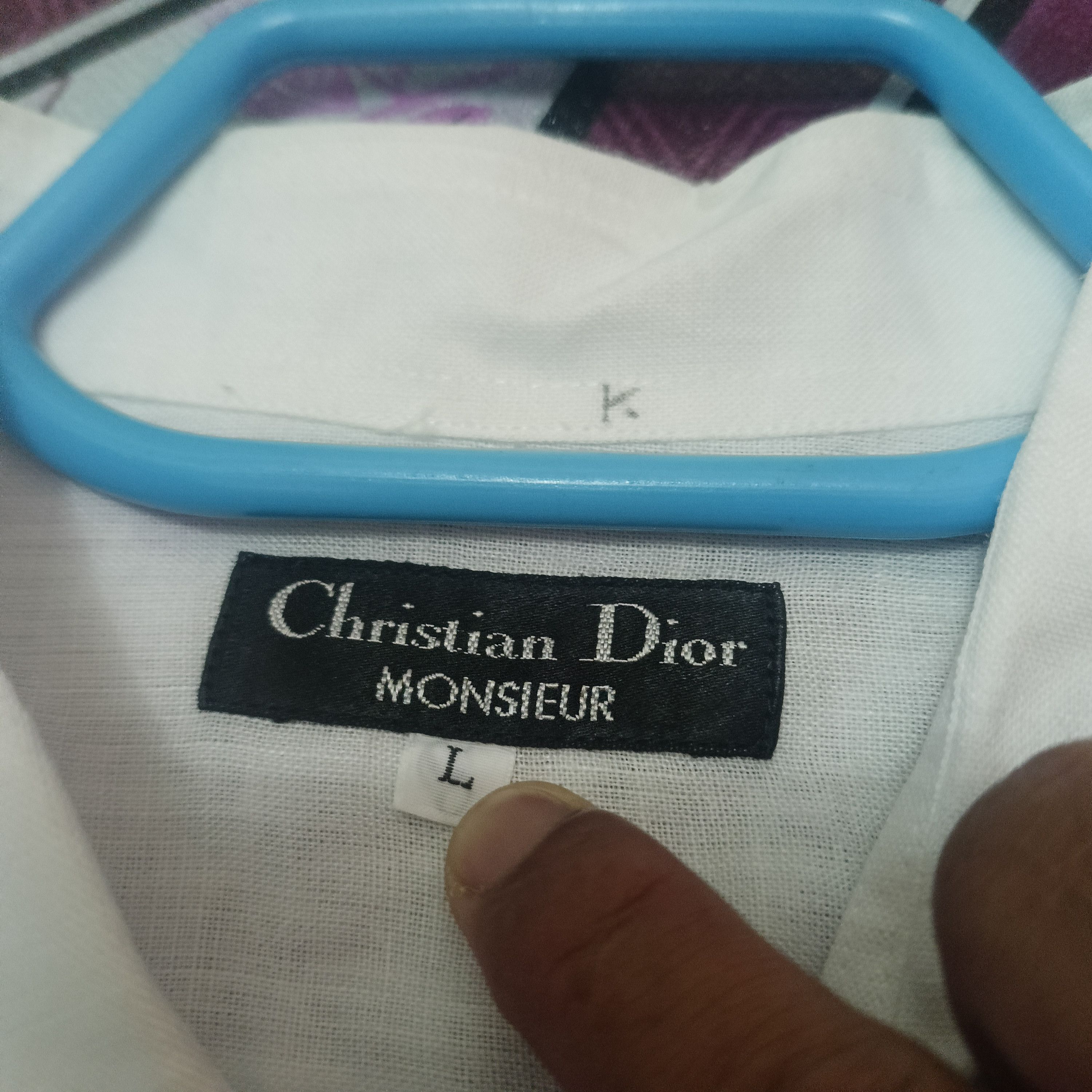 Christian Dior Monsieur Vtg Christian Dior Formal Shirt button up thin fabric Size US L / EU 52-54 / 3 - 3 Thumbnail