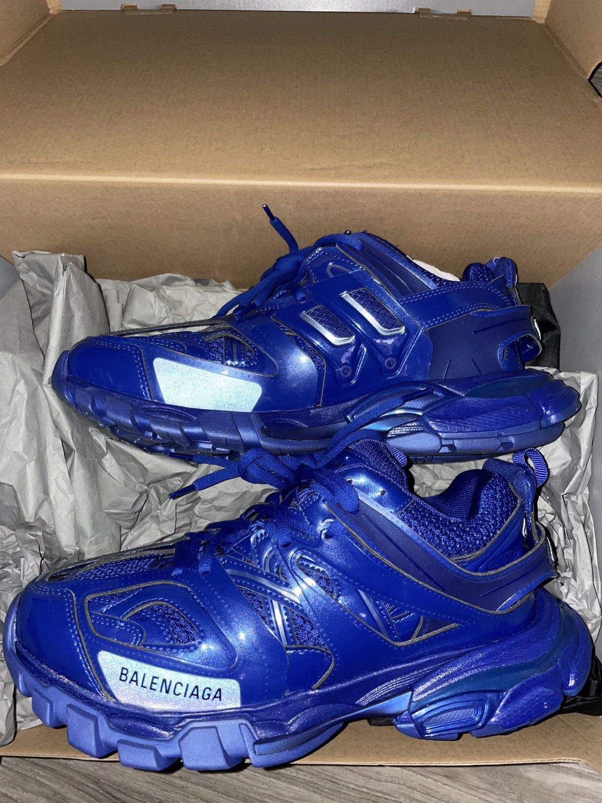 Balenciaga Balenciaga Track “Indigo”/Blue Metallic Size US 7 / EU 40 - 2 Thumbnail