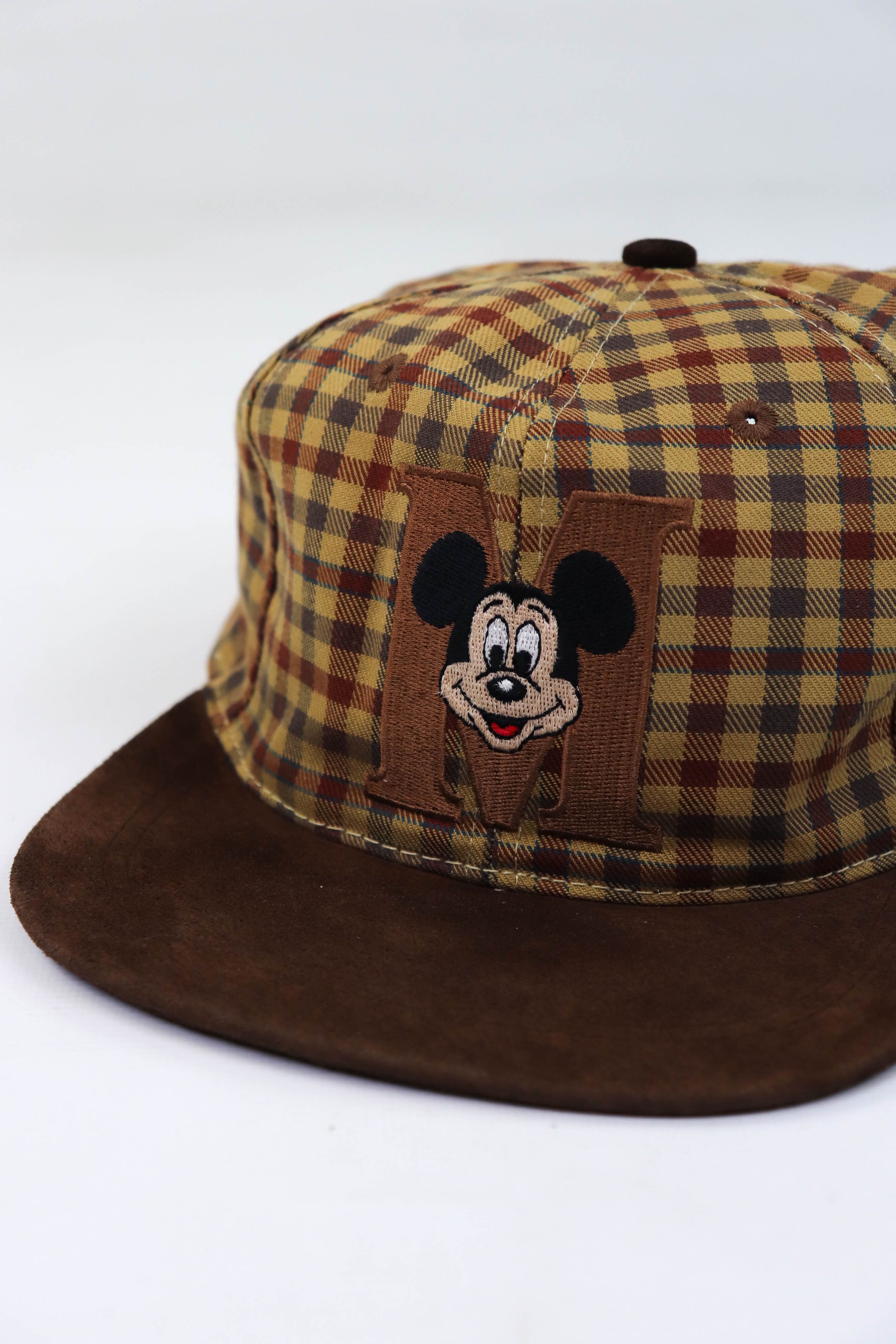 Mickey Mouse 90s Vintage Mickey Mouse GOOFY’S HAT Beige/Brown Plaid Cap Size ONE SIZE - 6 Thumbnail
