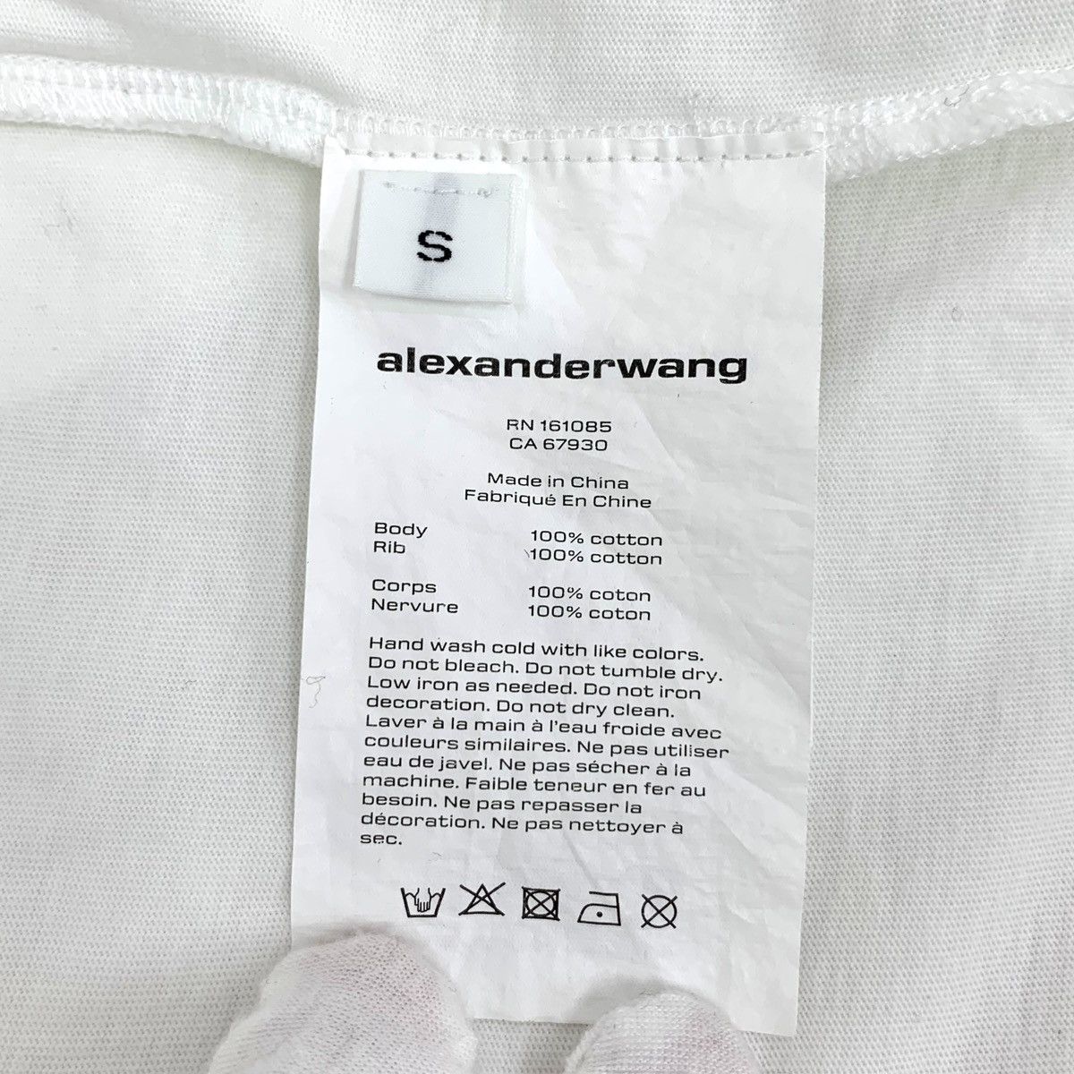 Alexander Wang Alexander Wang Logo Embroidered Short Sleeve T-Shirt K26WX Size S / US 4 / IT 40 - 6 Thumbnail