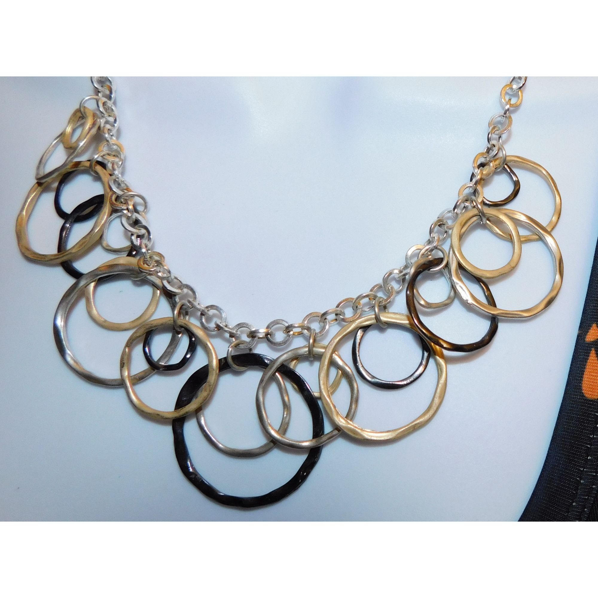 Other Geometric Multi Metallic Open Ring Charm Necklace Size ONE SIZE - 4 Thumbnail