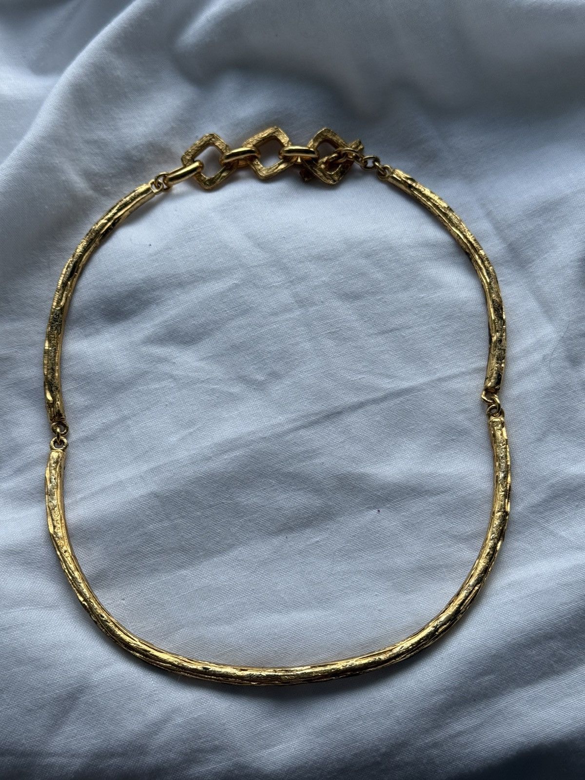 Yves Saint Laurent YSL Vintage Arty Gold color Necklace