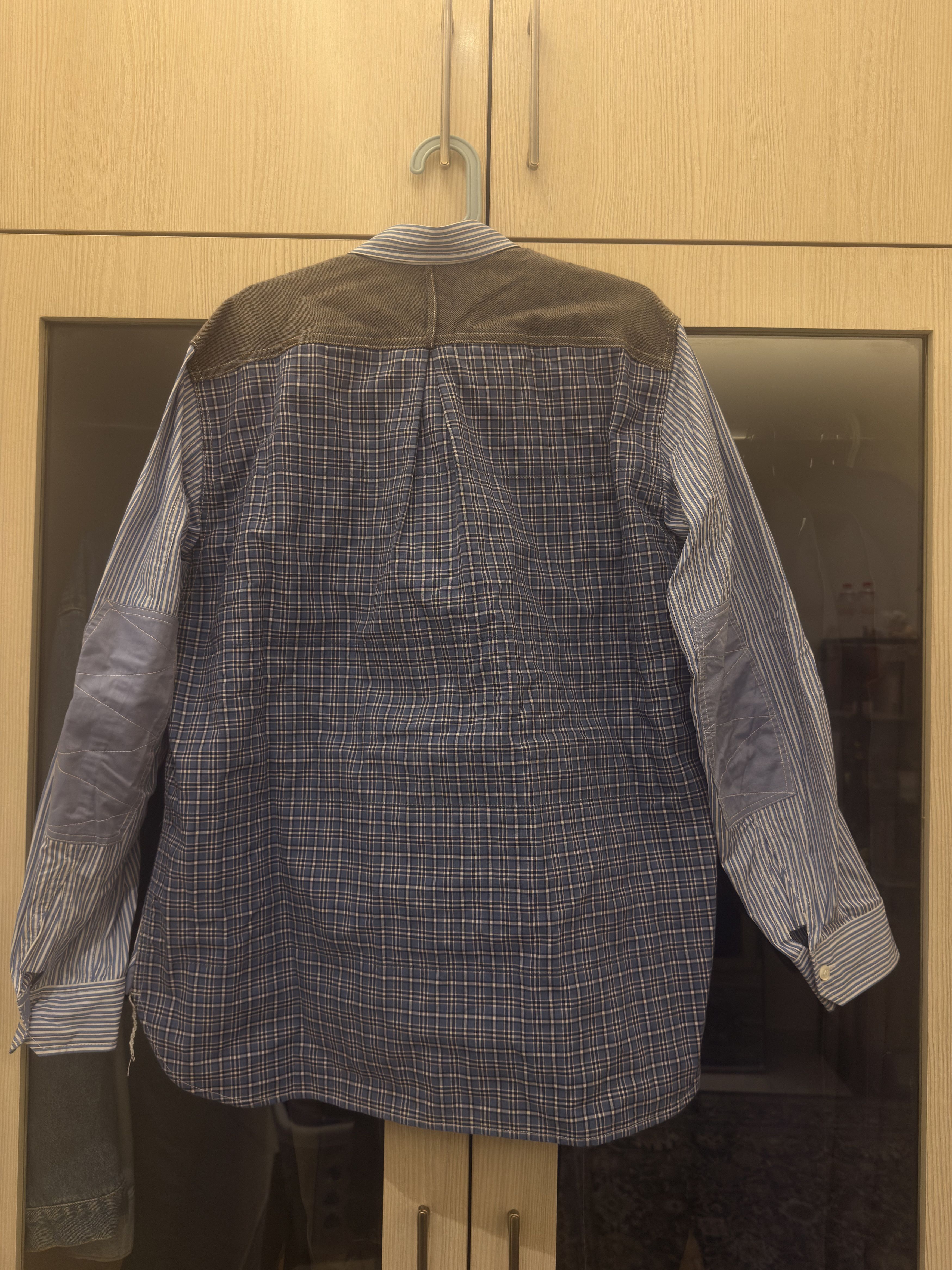 Junya Watanabe Shirt with Back Wool Panel Size US M / EU 48-50 / 2 - 2 Thumbnail