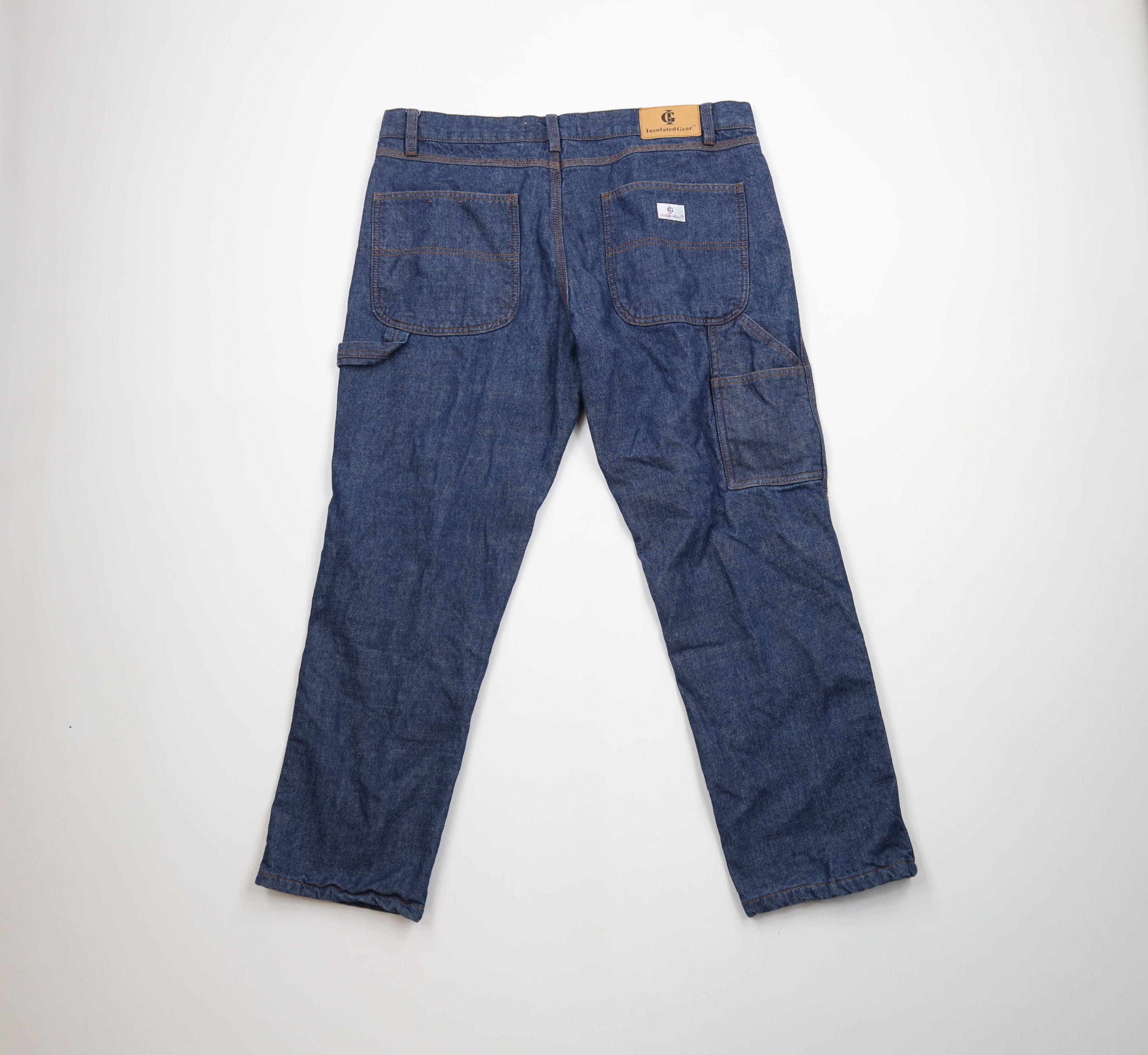 Vintage Vintage 90s Streetwear Lined Insulated Denim Jeans Blue Size US 36 / EU 52 - 10 Thumbnail