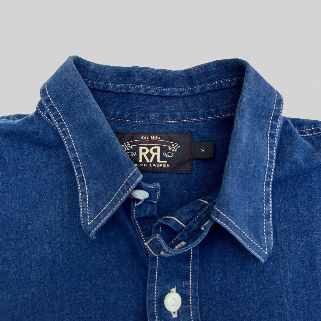 RRL Ralph Lauren RRL Pullover L/S USA Made Work Shirt Indigo Size US S / EU 44-46 / 1 - 3 Thumbnail