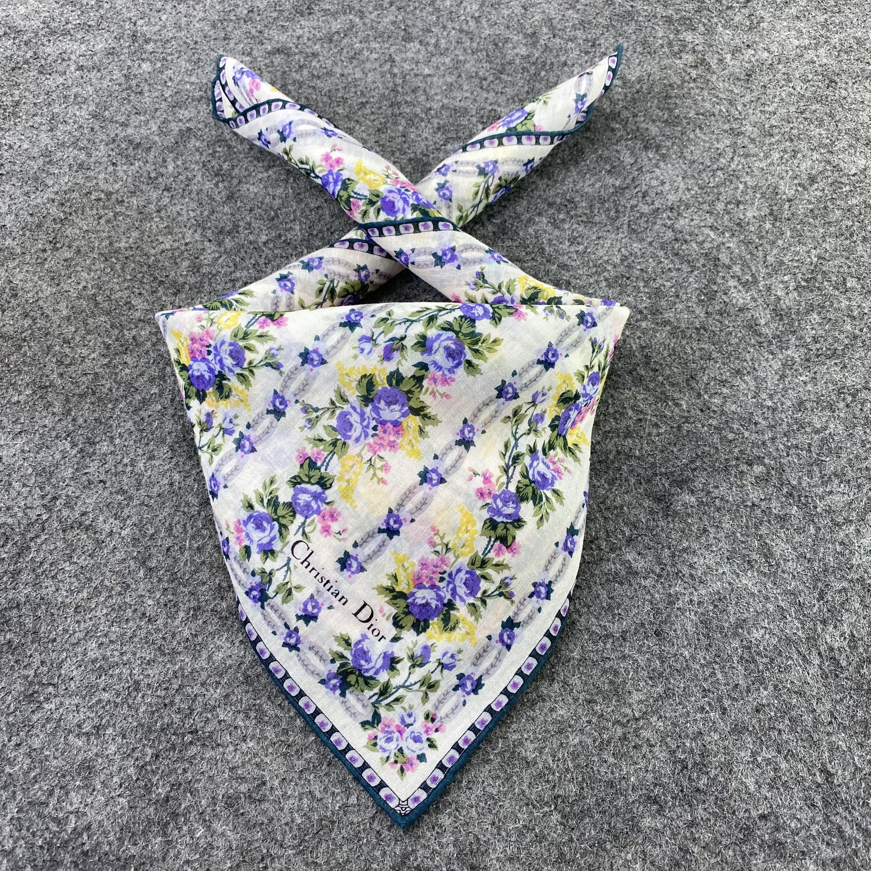 Designer Christian Dior Handkerchief / Bandana / Neckerchief -B710 Size ONE SIZE - 2 Thumbnail
