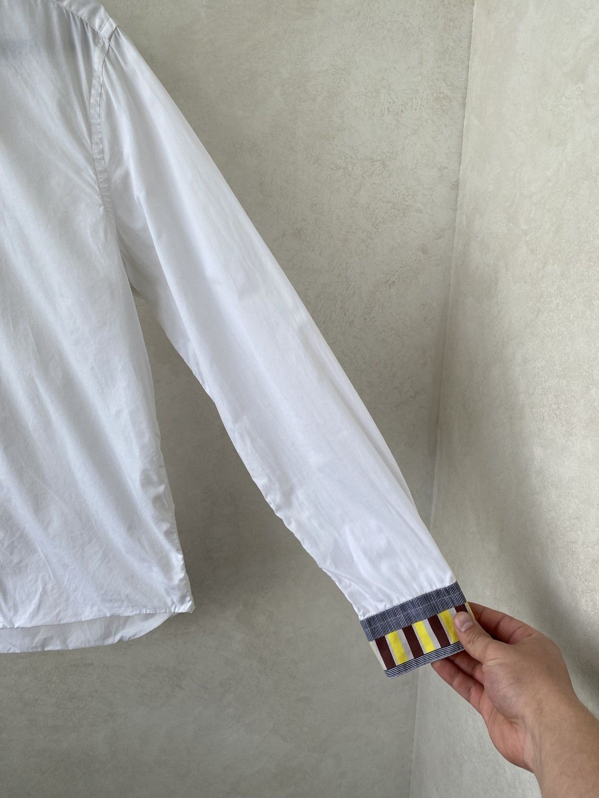 Acne Studios Acne Studios Jeffrey Stripped Cuff Button Up Shirt Size 52 Size US L / EU 52-54 / 3 - 8 Thumbnail