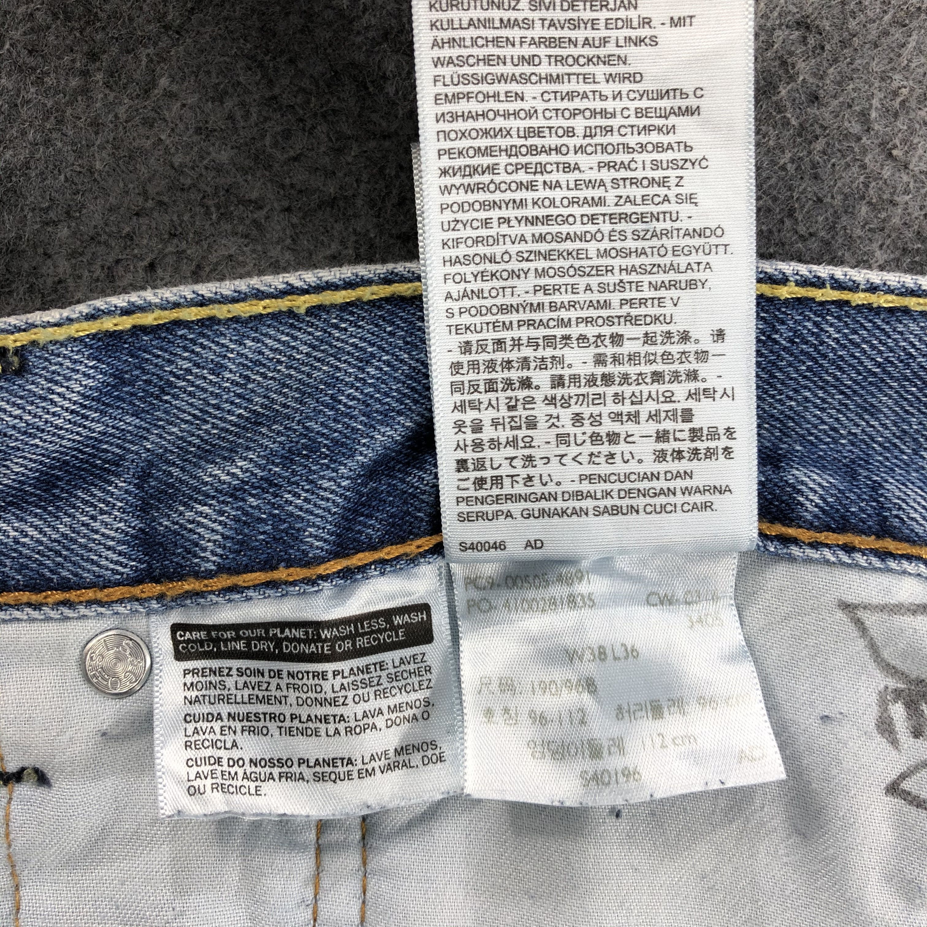 Levi's Vintage Blue Wash Levis 505 Jeans-J1676 Size US 38 / EU 54 - 13 Thumbnail