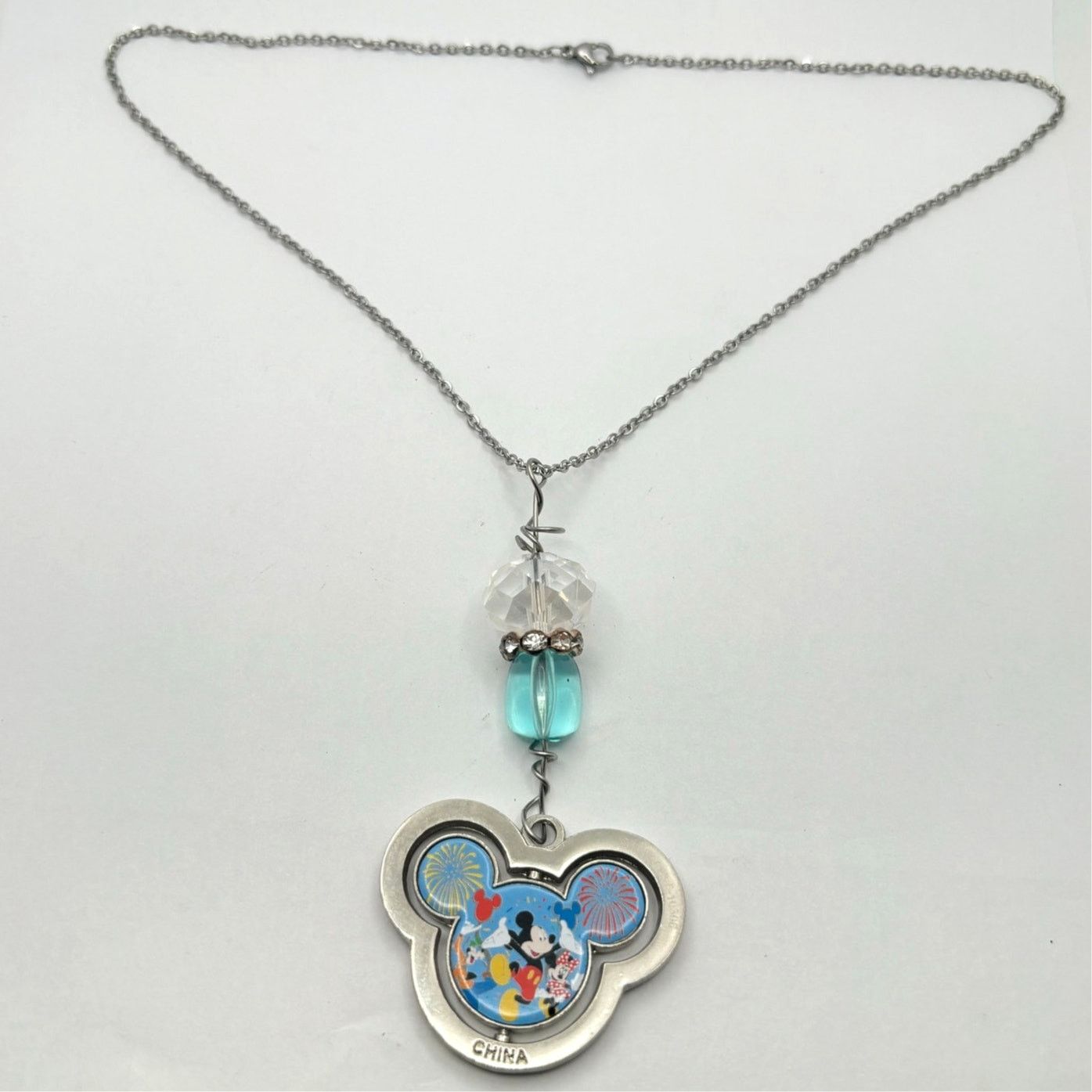 Disney Y2K Silver & Blue Disney Necklace Size ONE SIZE - 3 Thumbnail